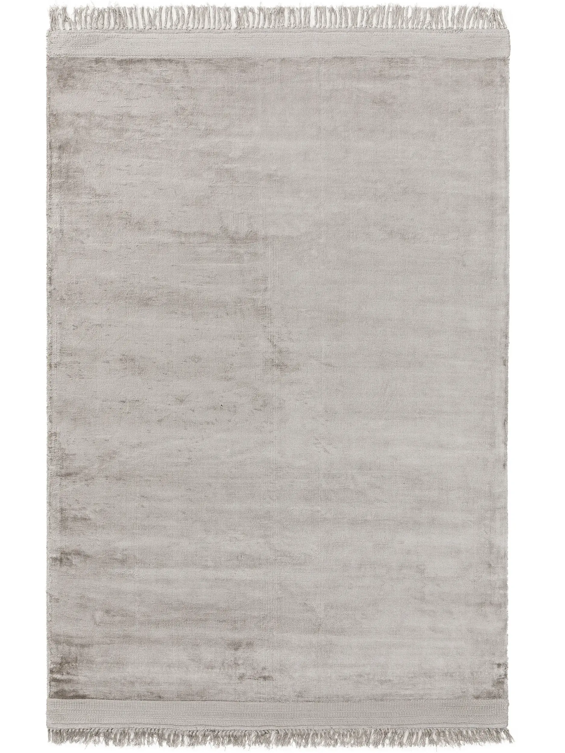 Rug Pearl made of 100% Viscose in Grey by benuta Finest