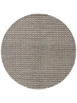 Round Wool Rug Hector Beige/Black