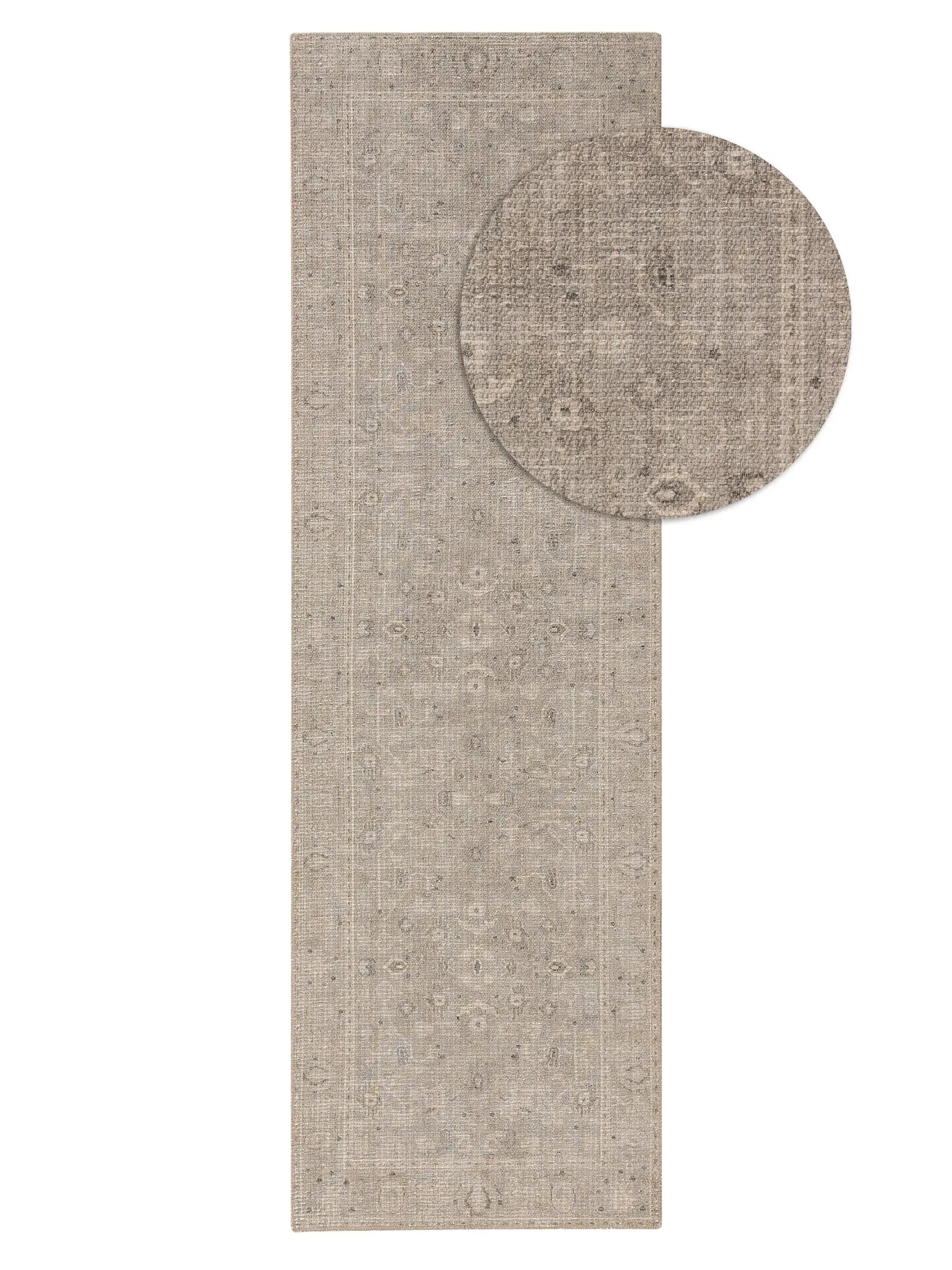 Rug made of 50% Polyester, 50% Polycotton in Grey with a 50% Polyester, 50% Polycotton high pile by benuta Nest