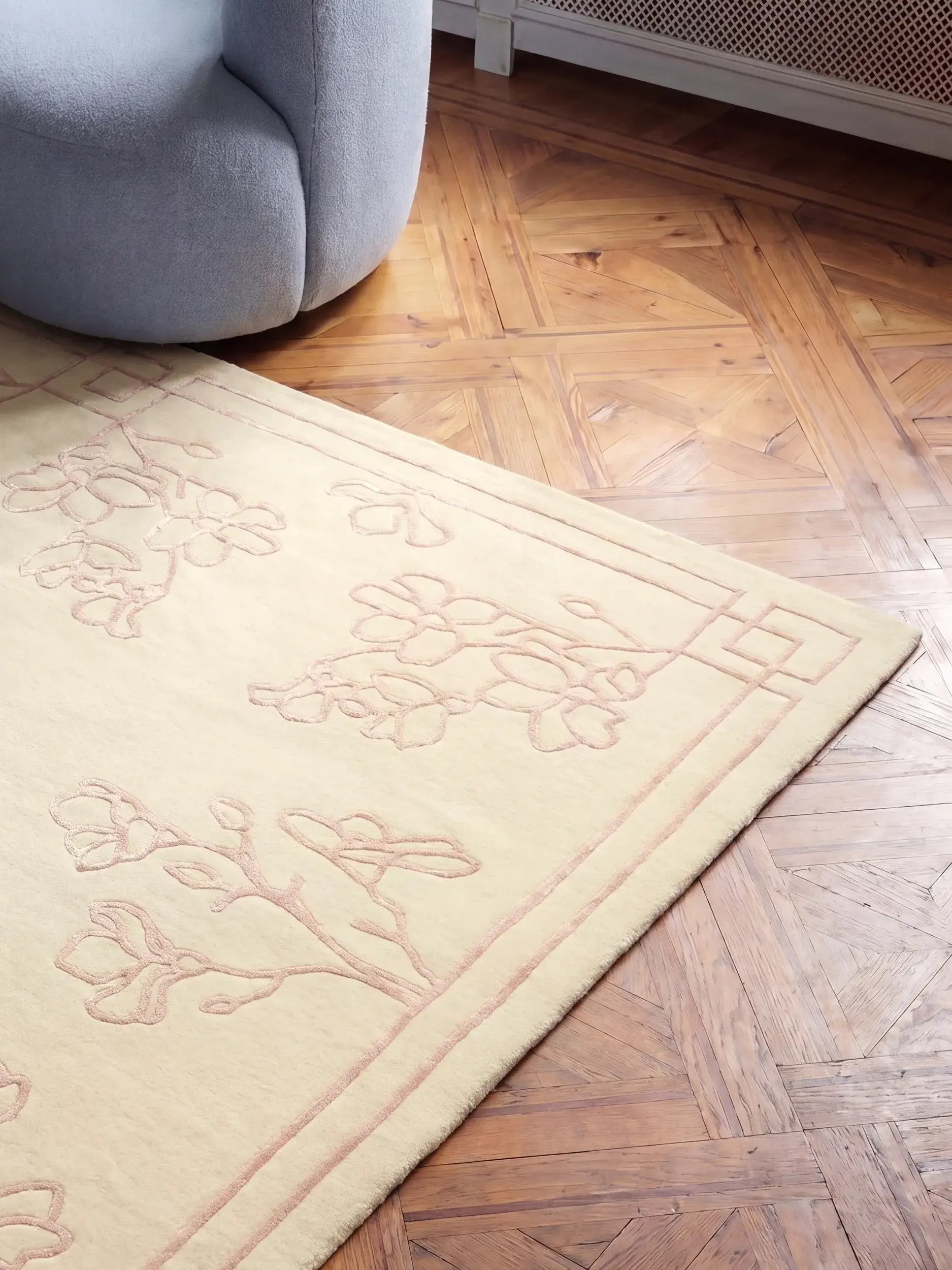 Tapis Sakura en 80% Laine (50% de Nouvelle-Zélande), 20% Lyocell (TENCEL™) en  de benuta Finest