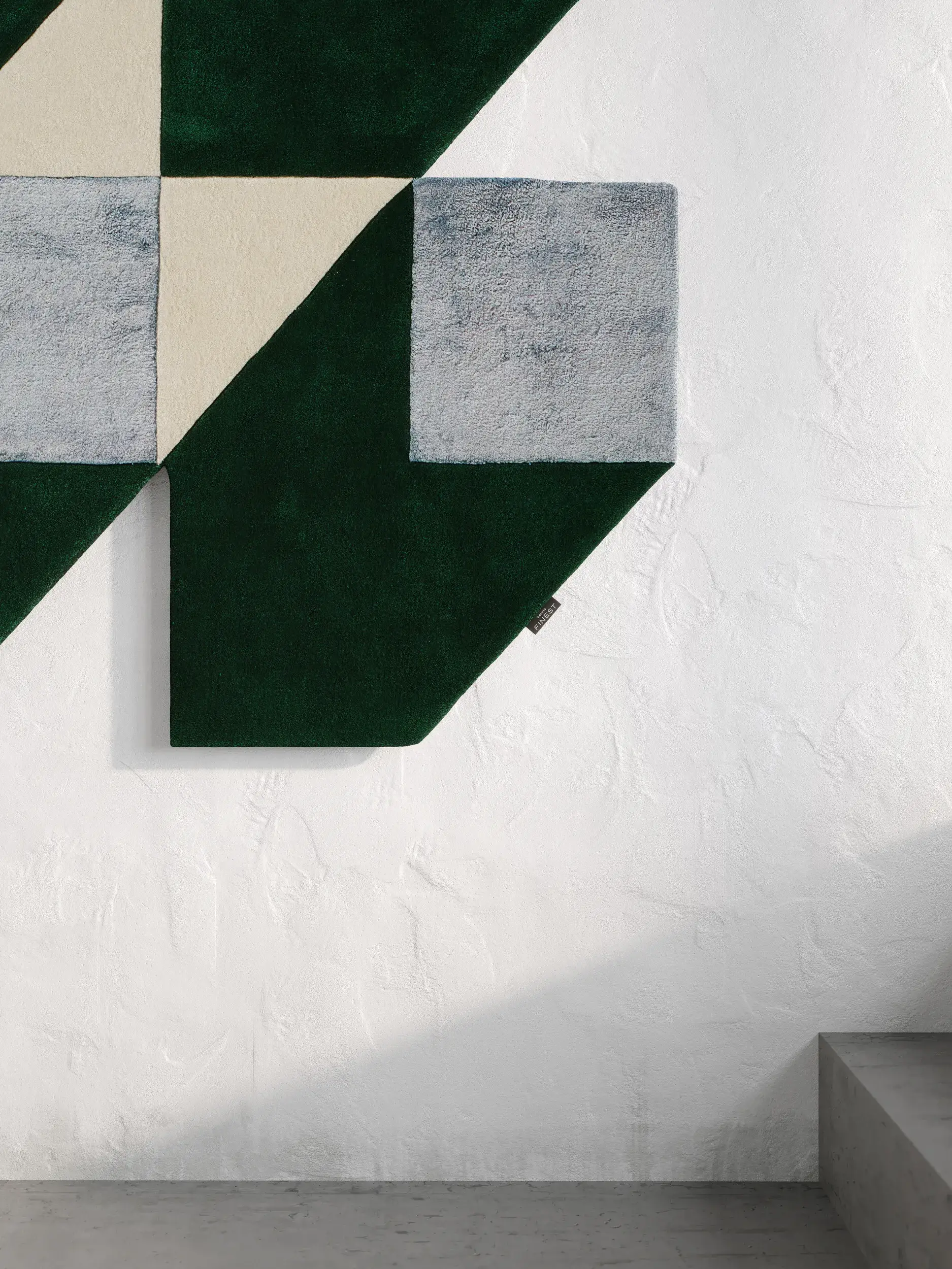Rug made of 70% Wool, 30% Lyocell (Tencel™) in Multicolour with a 70% Wool, 30% Lyocell (Tencel™) high pile by benuta Finest