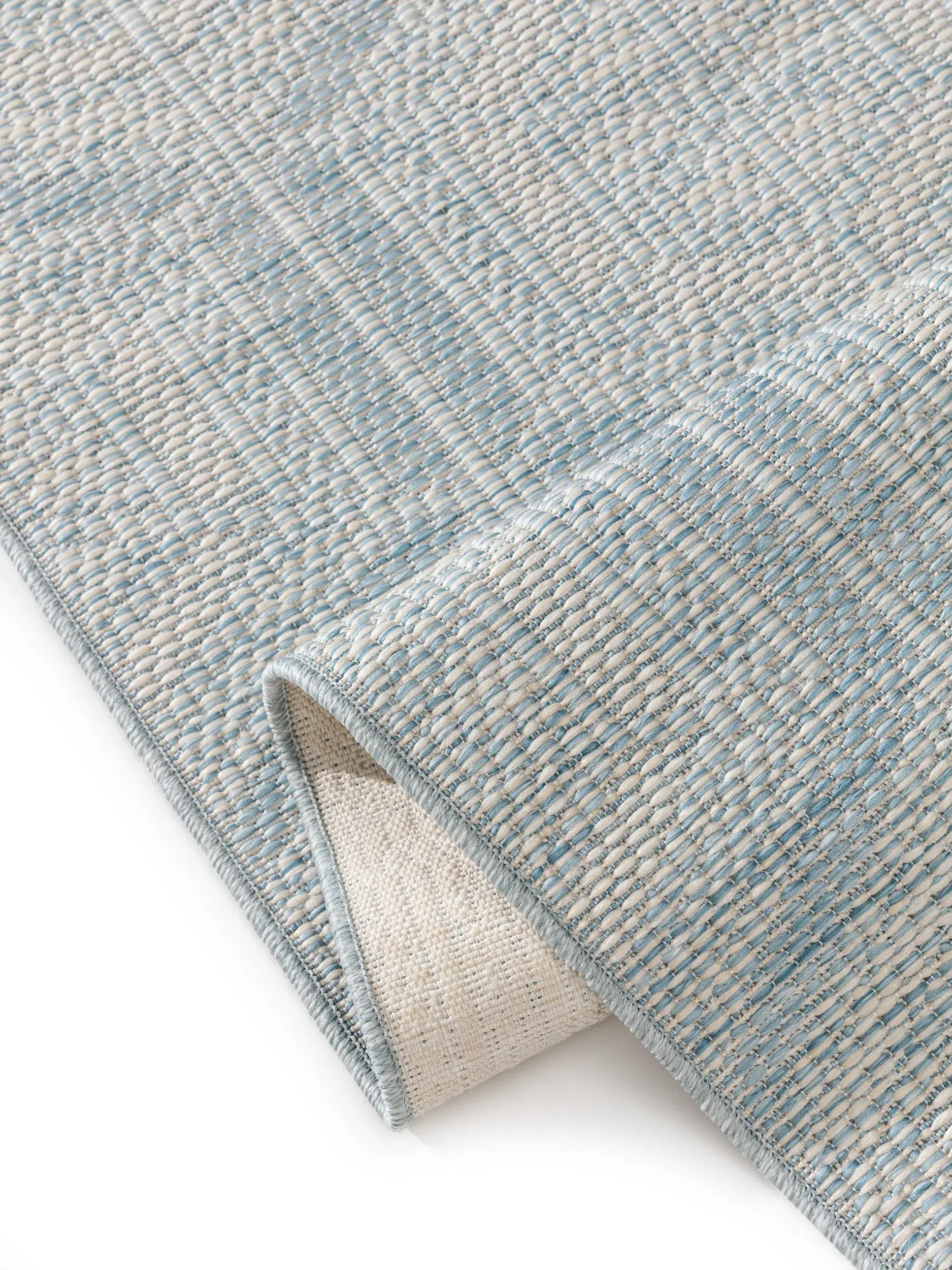 Rug made of 100% Polypropylen in Blue with a 100% Polypropylen high pile by benuta Nest