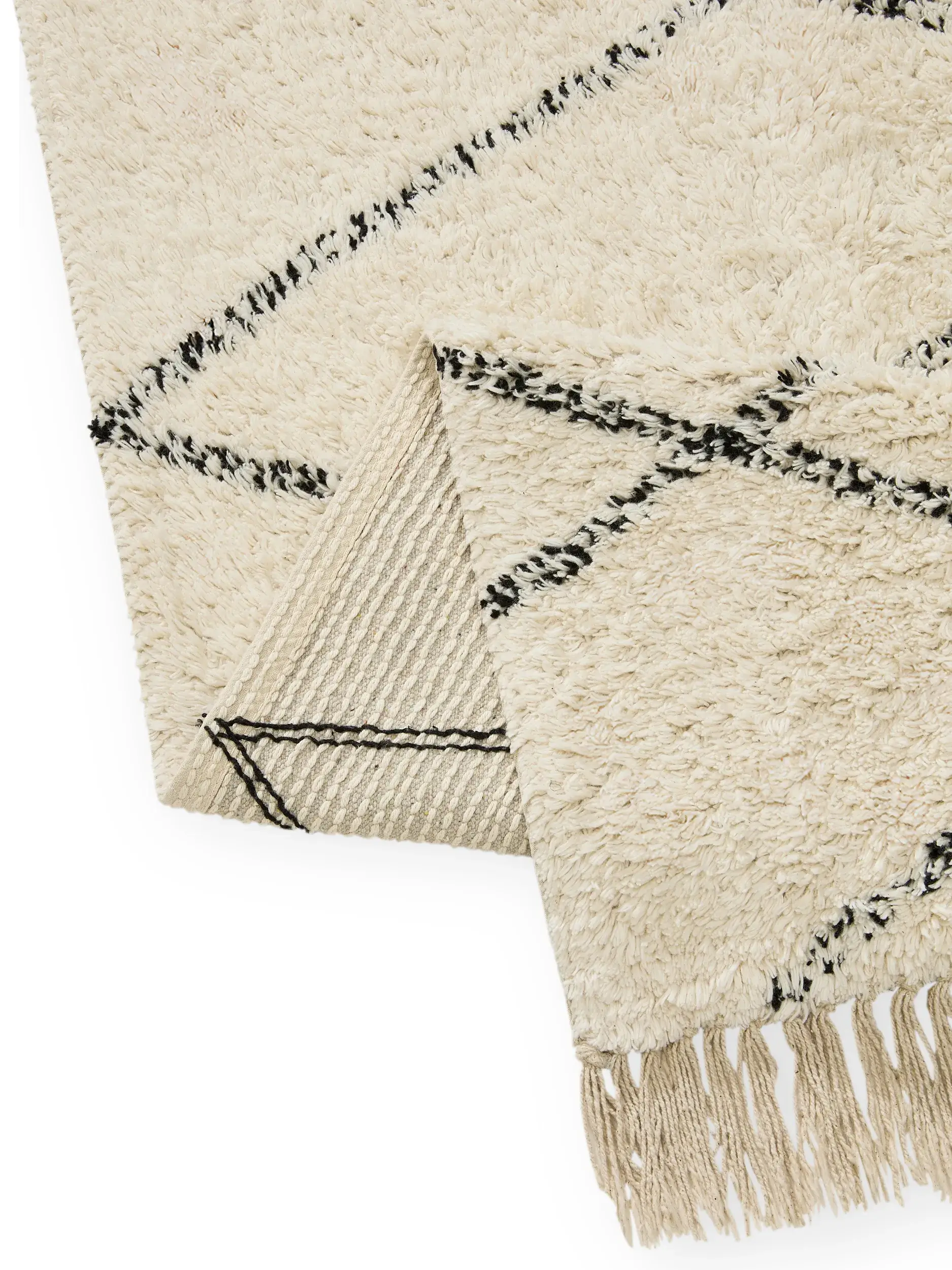 Badematte Naomi Cream i Geometrisch-design laget av 100% Baumwolle fra benuta Nest