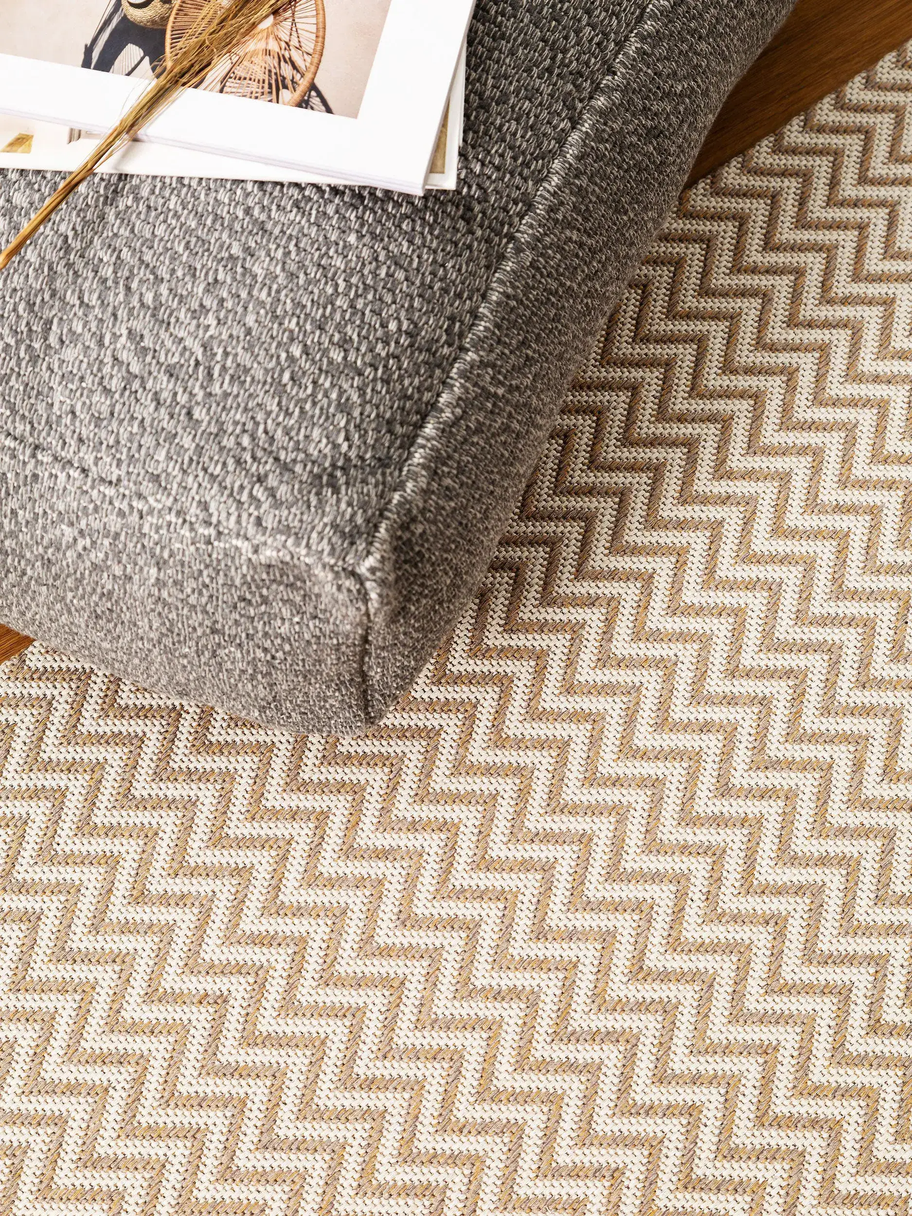 Teppich Cooper aus 100% Baumwolle in Taupe von benuta Nest