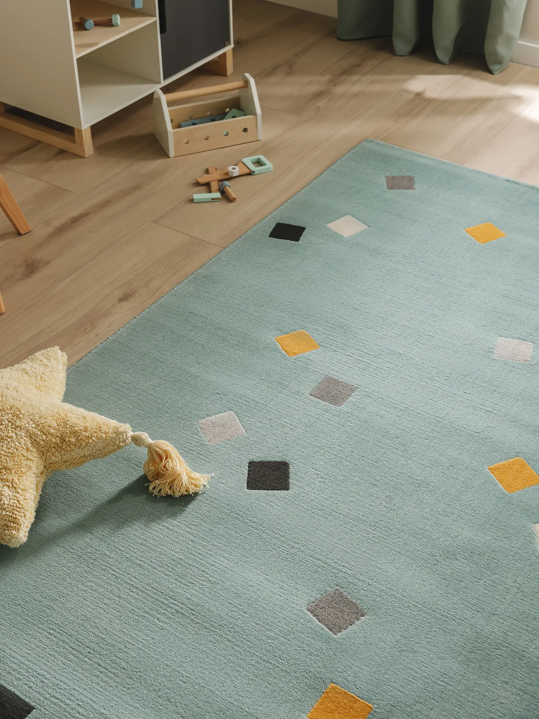 Tapis en 100% Polypropylène en Turquoise avec une pile de 100% Polypropylène de hauteur de Lytte