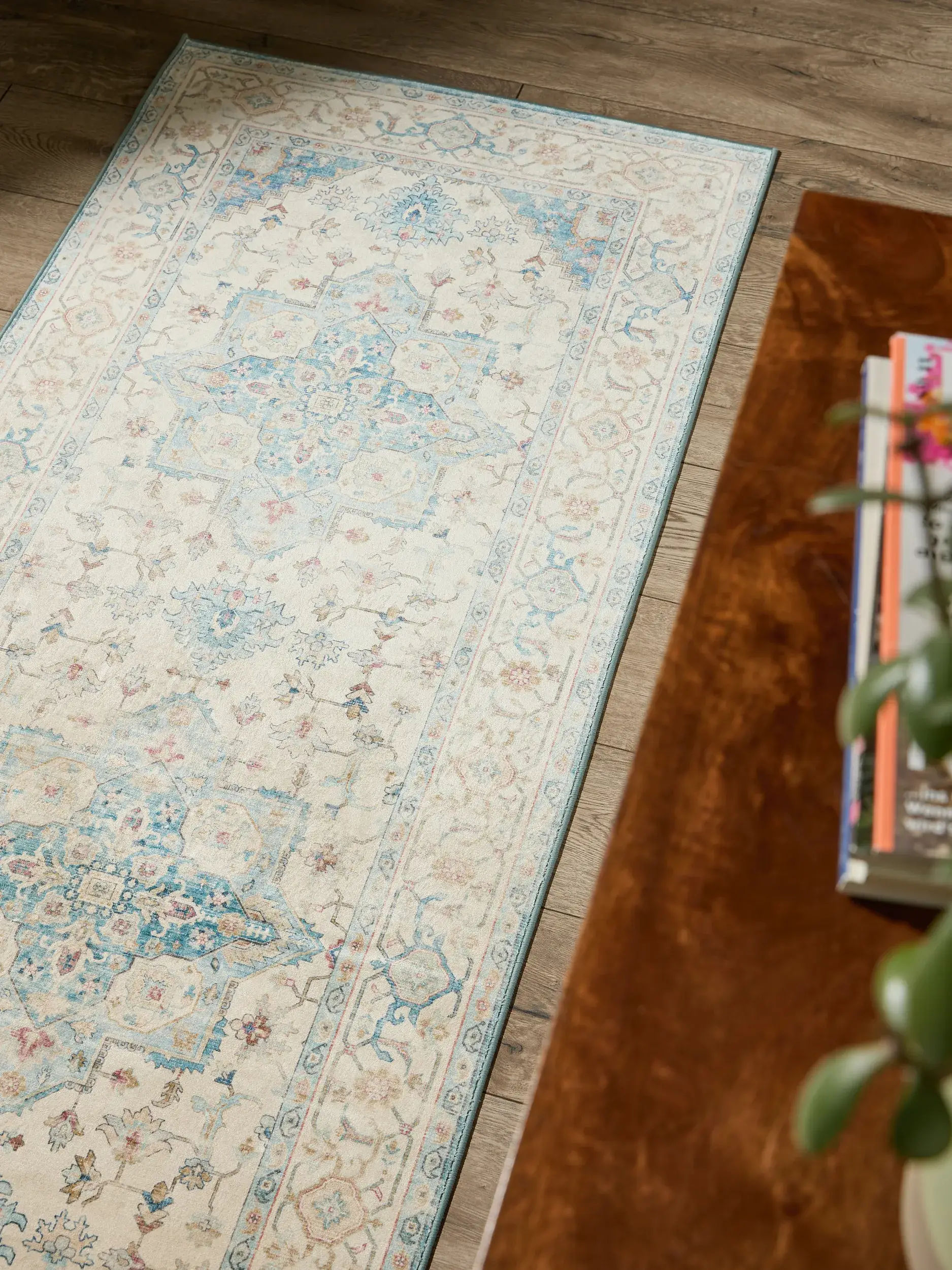 Rug made of 100% Polyester in Multicolour with a 100% Polyester high pile by benuta Nest
