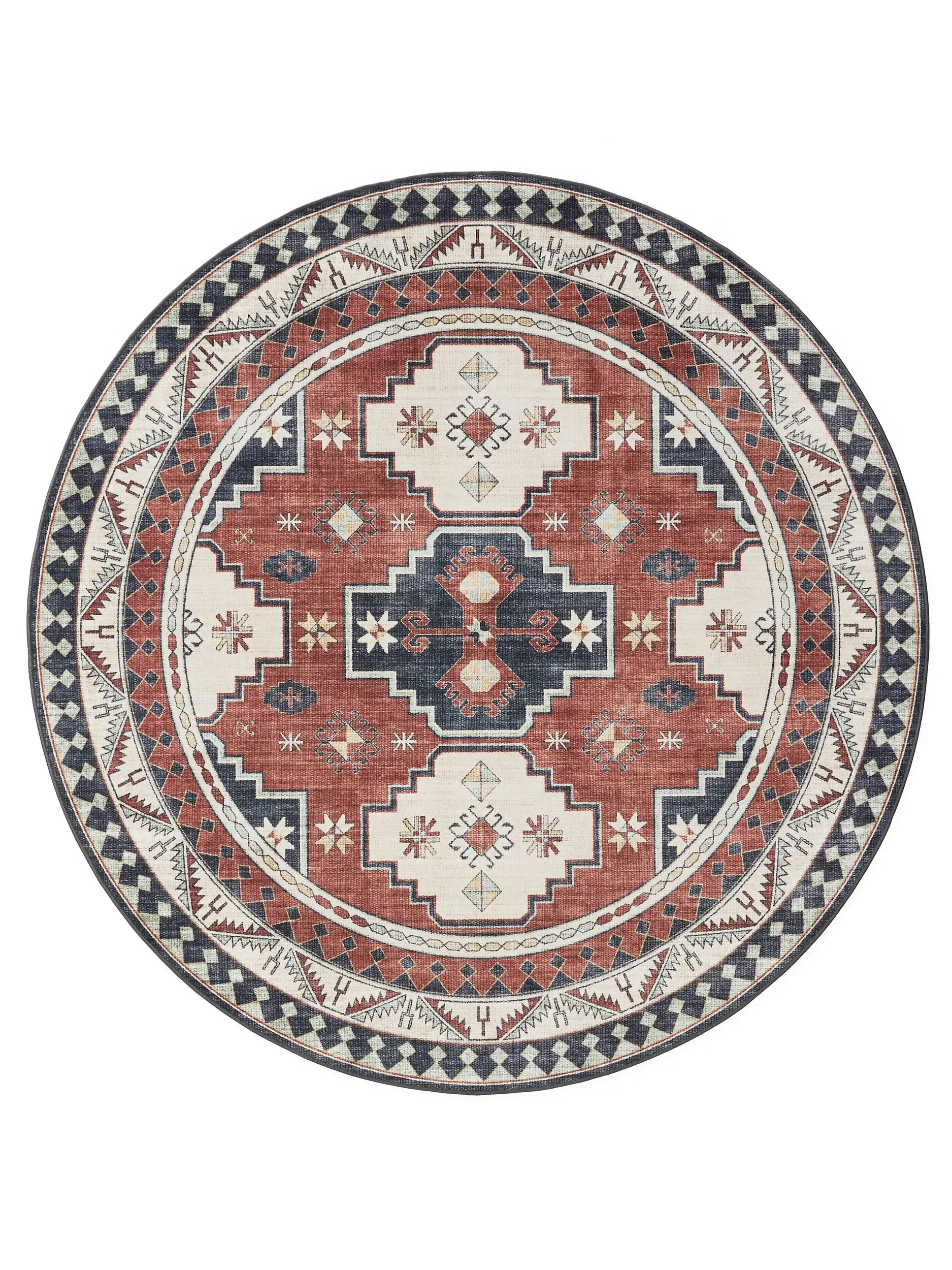 Teppich aus 100% Polyester in Multicolor mit 100% Polyester hohem Flor von benuta Basic