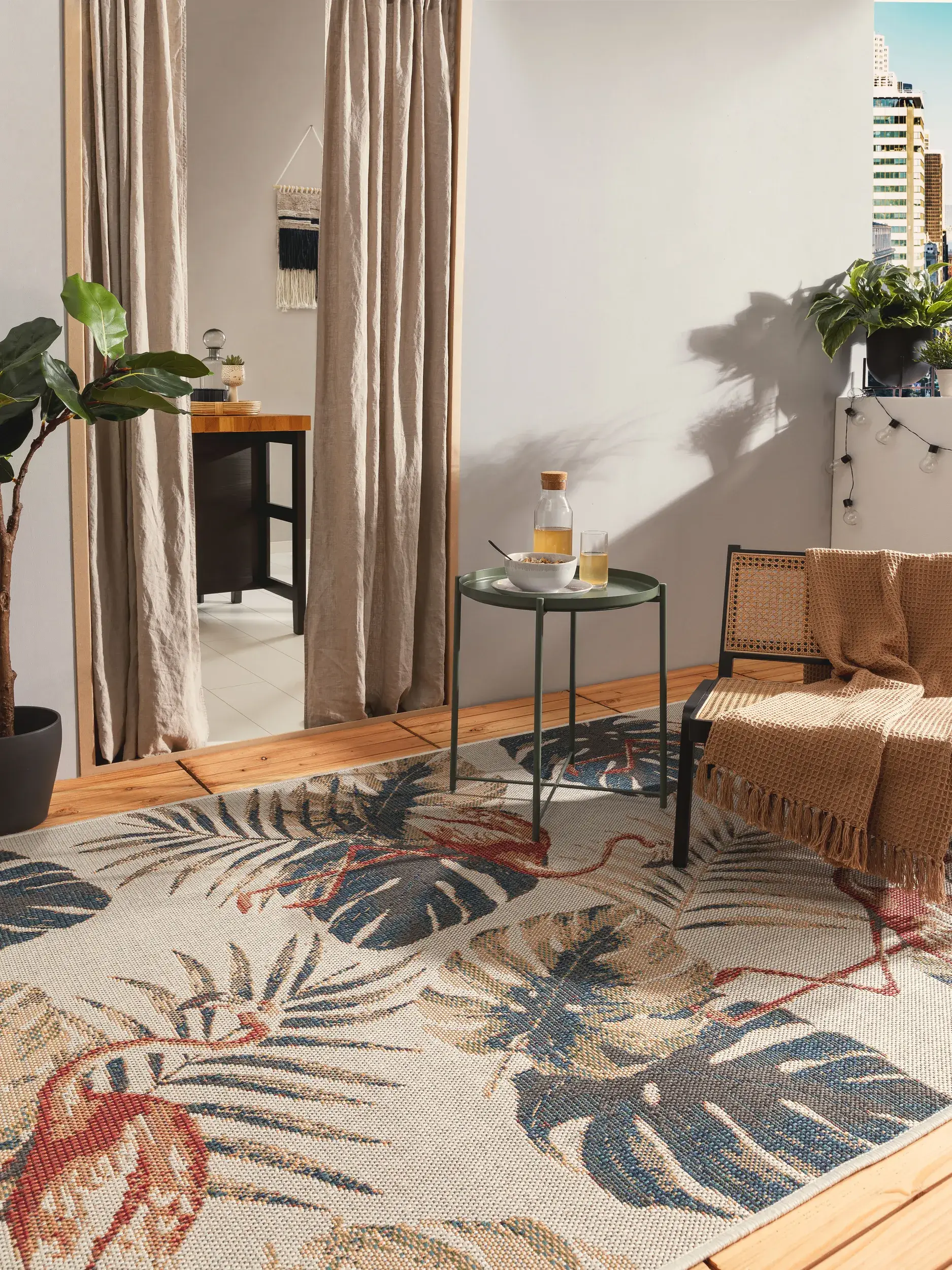 Rug made of 100% Polypropylen in Multicolour with a 100% Polypropylen high pile by benuta Nest