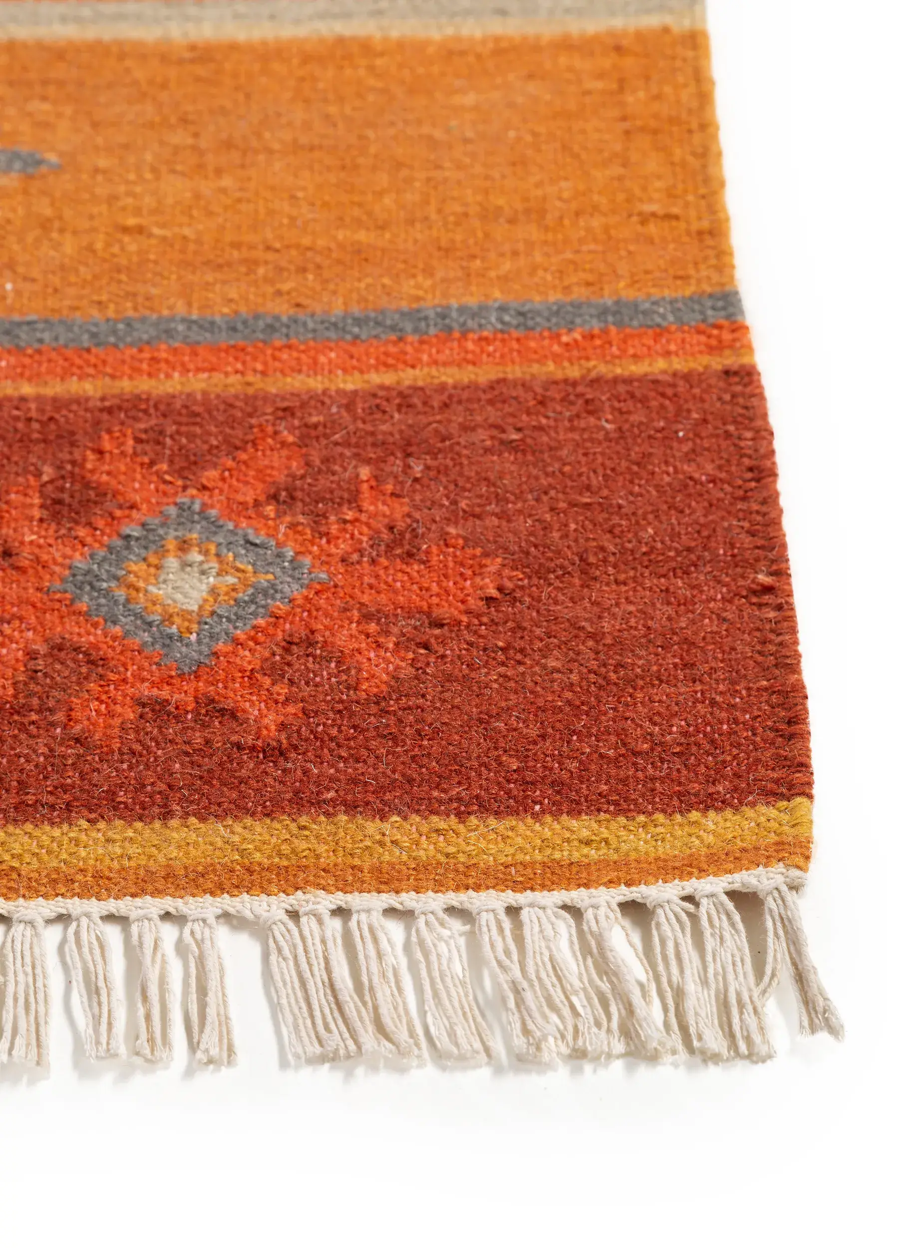 Teppich aus 90% Wolle, 10% Baumwolle in Multicolor mit 90% Wolle, 10% Baumwolle hohem Flor von benuta Pure