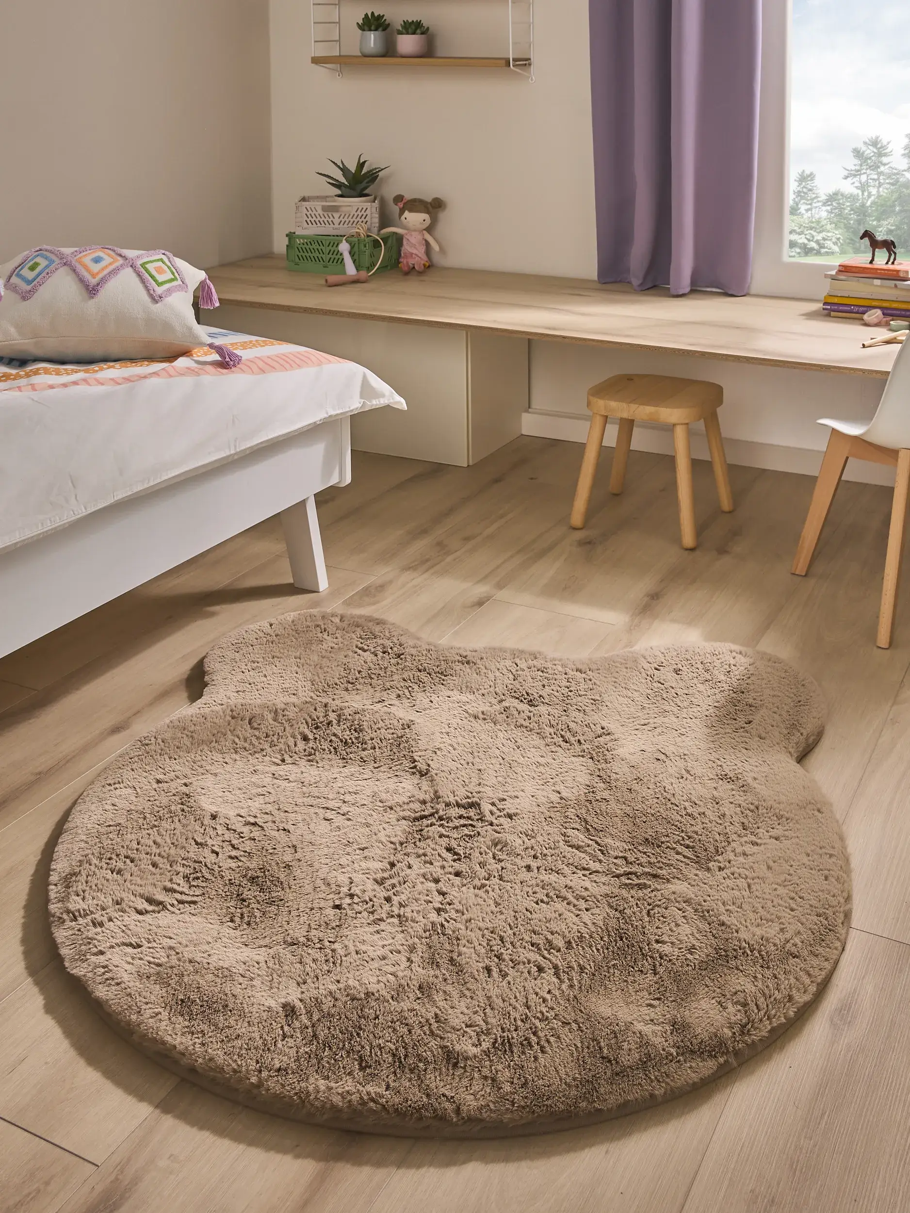 Teppich Dave aus 100% Polyester in Taupe von Lytte