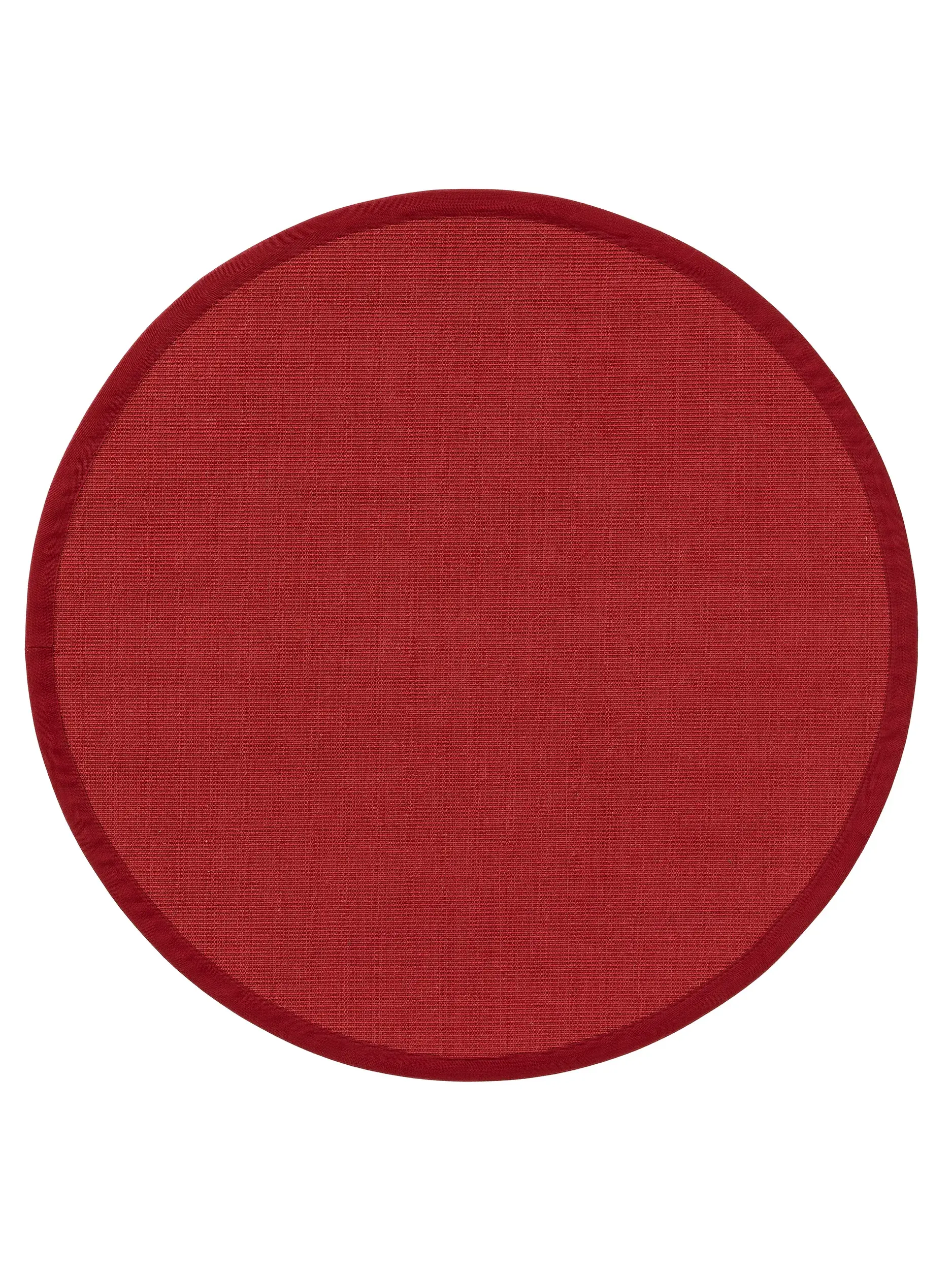 Teppich aus 100% Sisal in Rot mit 100% Sisal hohem Flor von benuta Nest