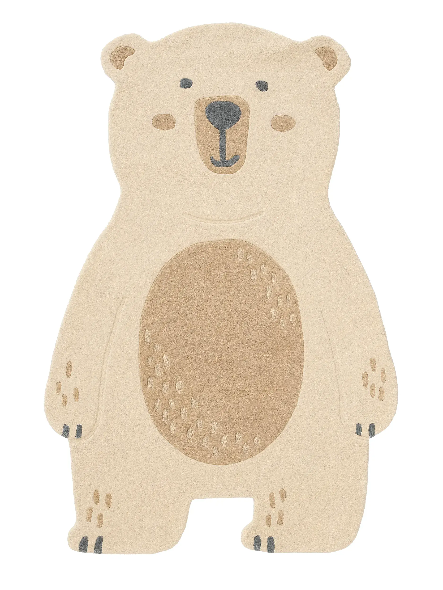 Rug made of 100% Wool in Beige with a 100% Wool high pile by Lytte