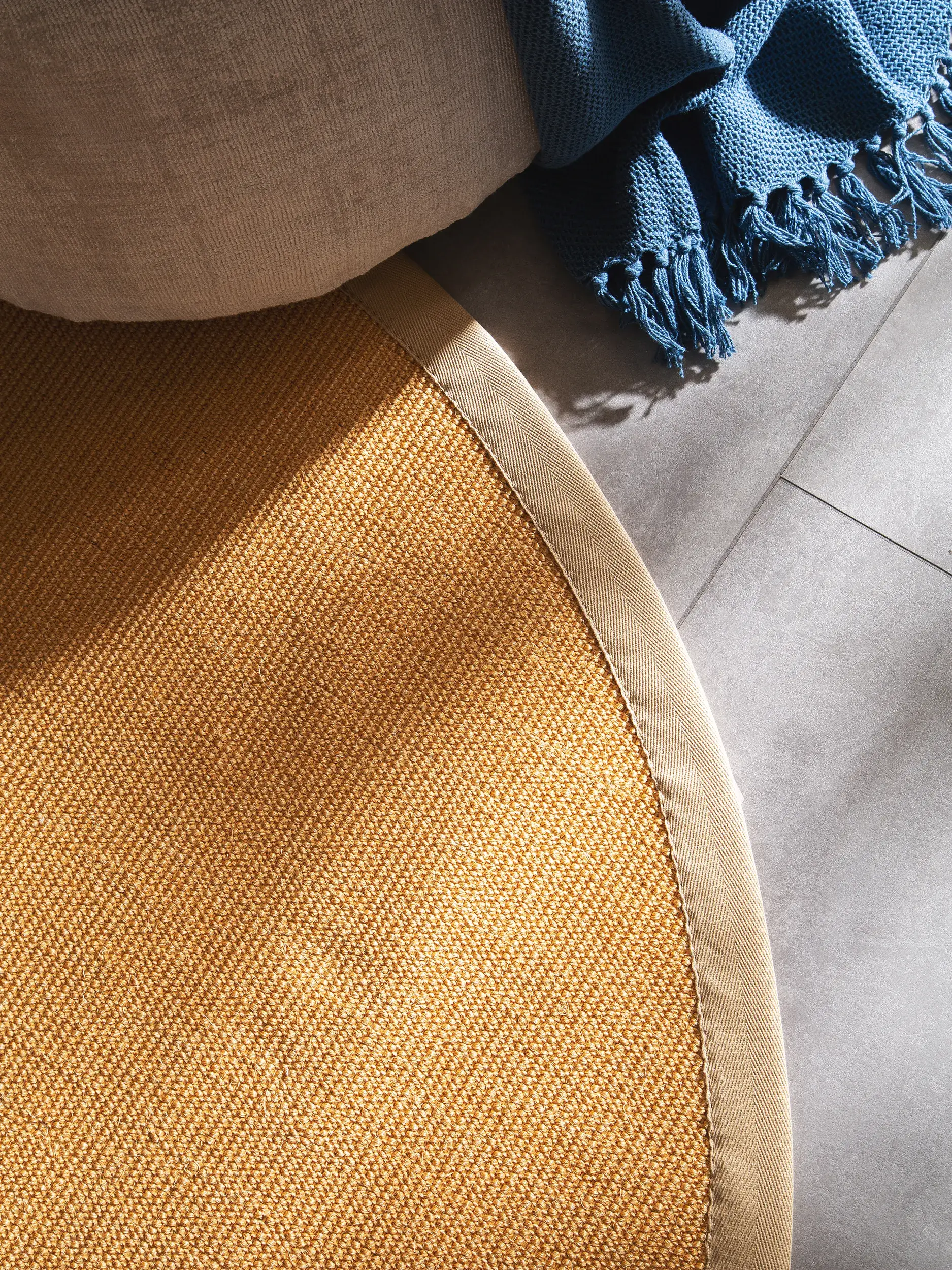 Teppich aus 100% Sisal in Beige mit 100% Sisal hohem Flor von benuta Nest