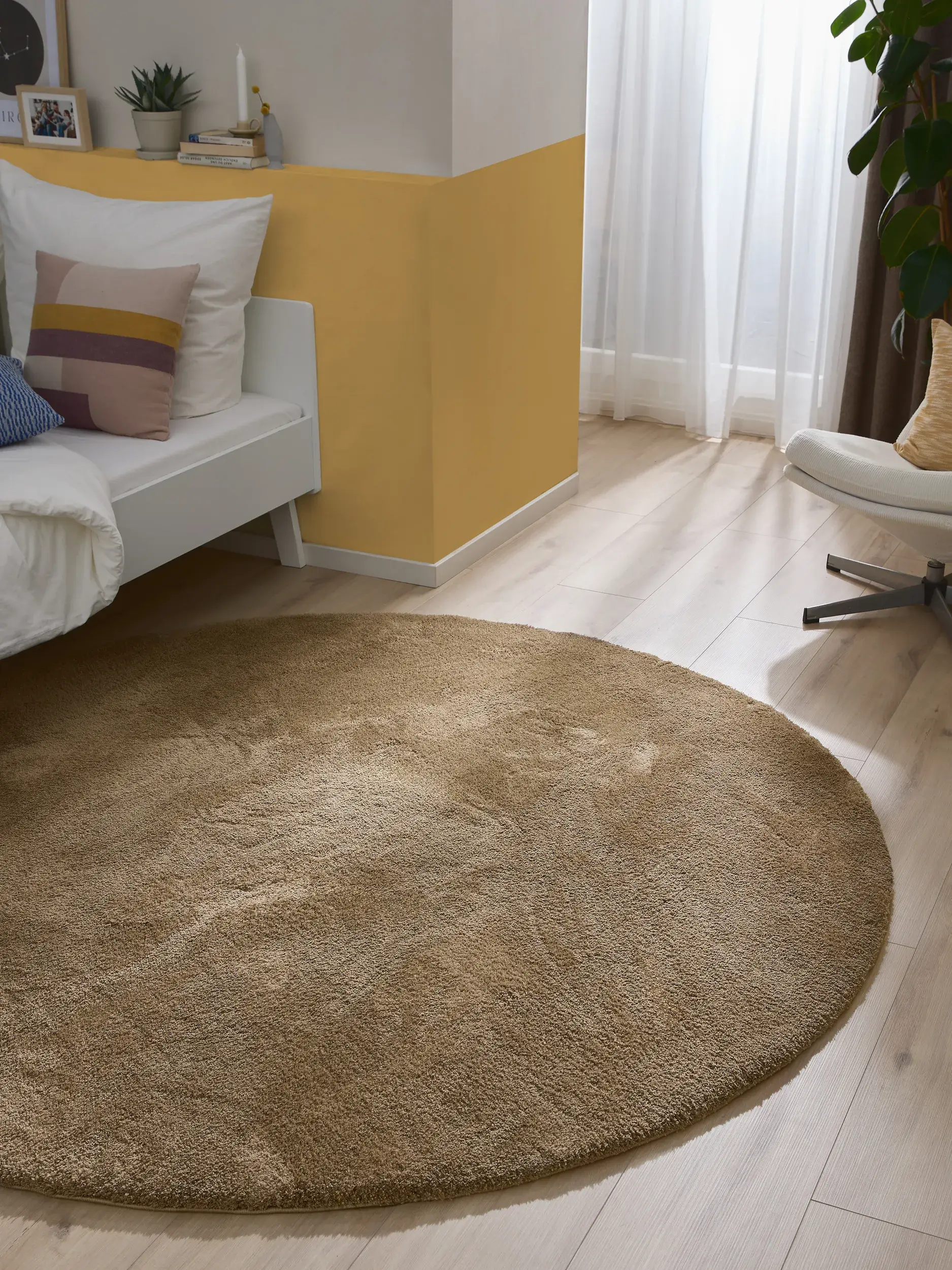 Rug Soda made of 100% Polyester (Microfiber) in Beige by benuta Nest
