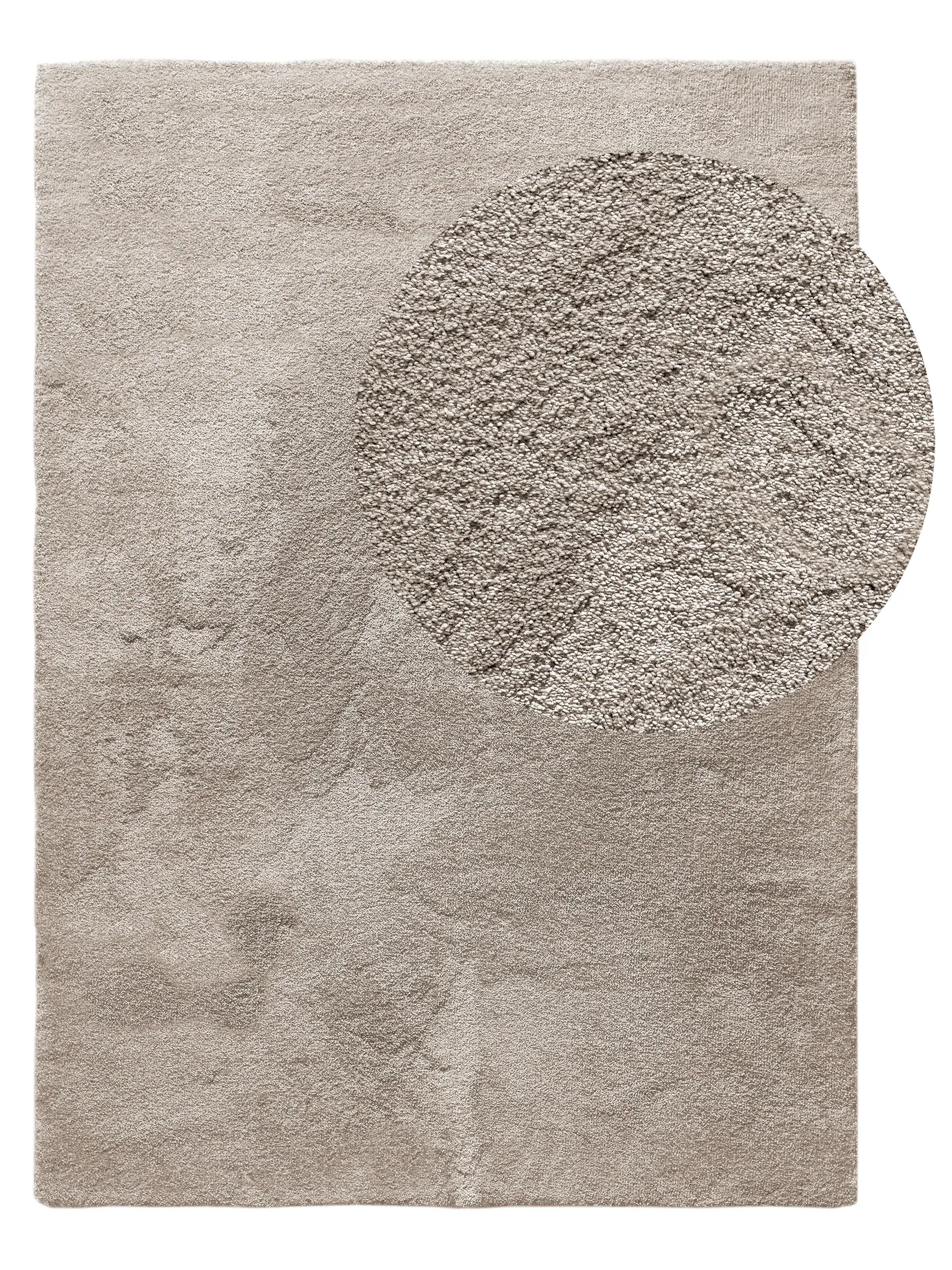 Rug made of 100% Polypropylen in Beige with a 100% Polypropylen high pile by benuta Nest