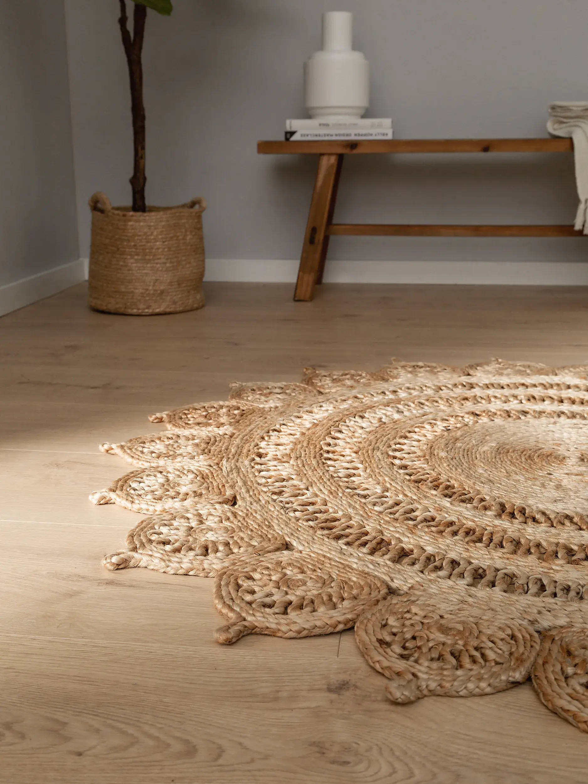 Tappeto Kamala di 100% Iuta in Beige di benuta pure