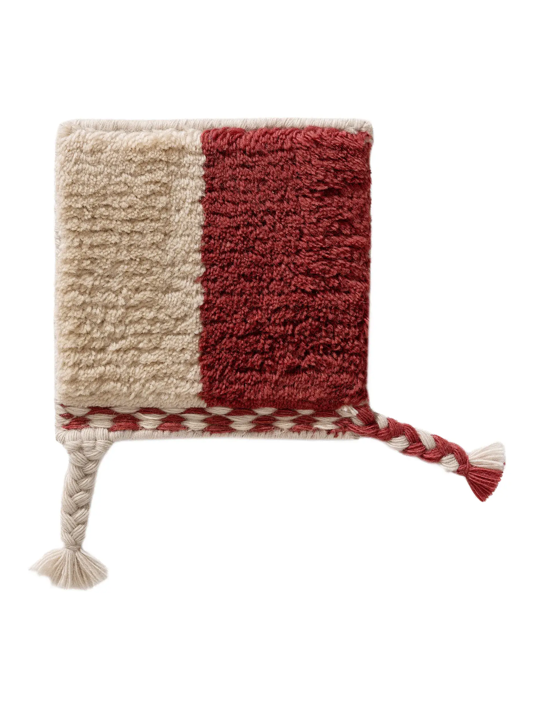Tappeto di 100% Lana (dalla Nuova Zelanda) in Rosso con pelo alto 100% Lana (dalla Nuova Zelanda) da benuta Finest