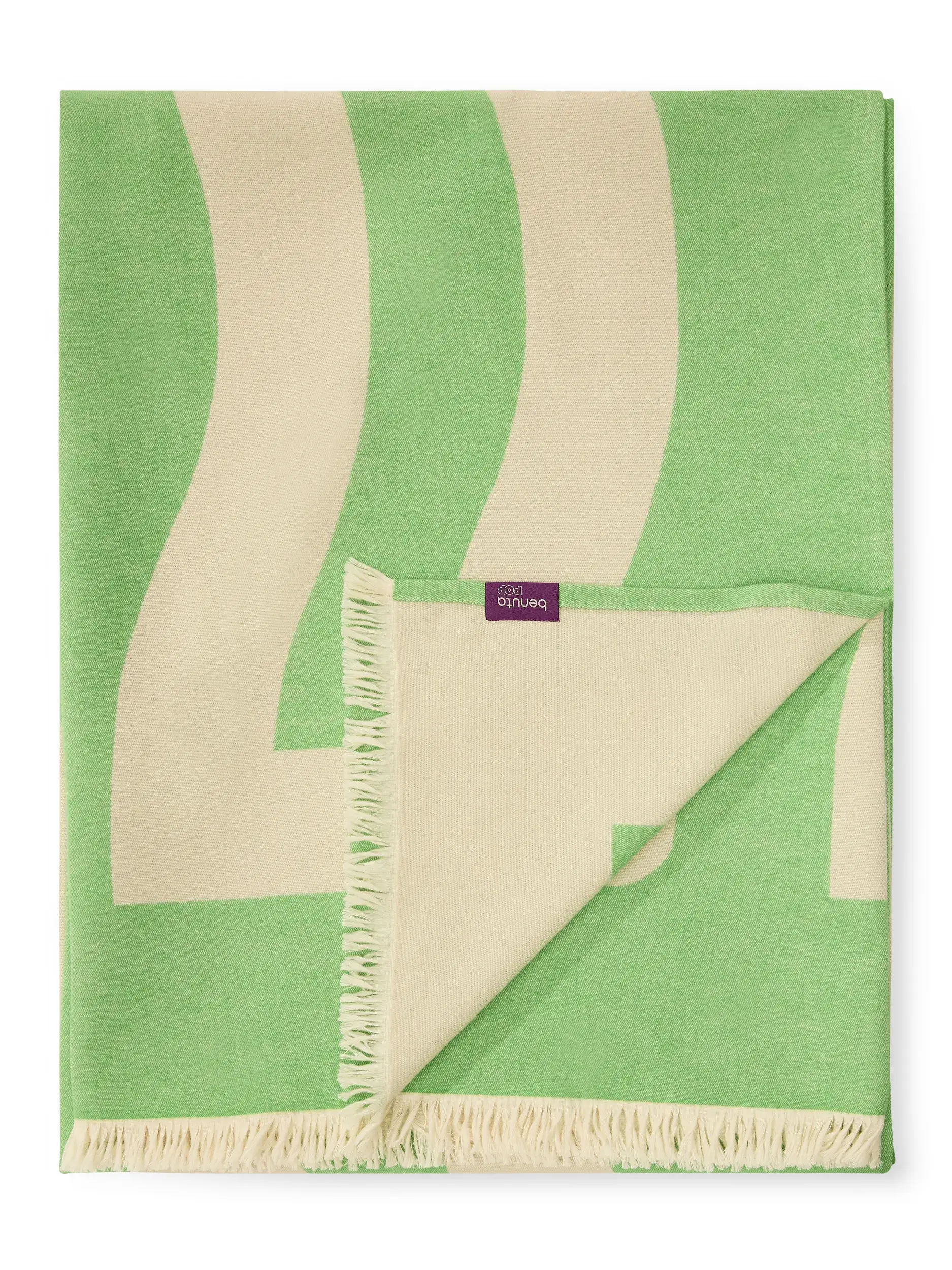 Baumwolldecke Jacky Grün von benuta Pop