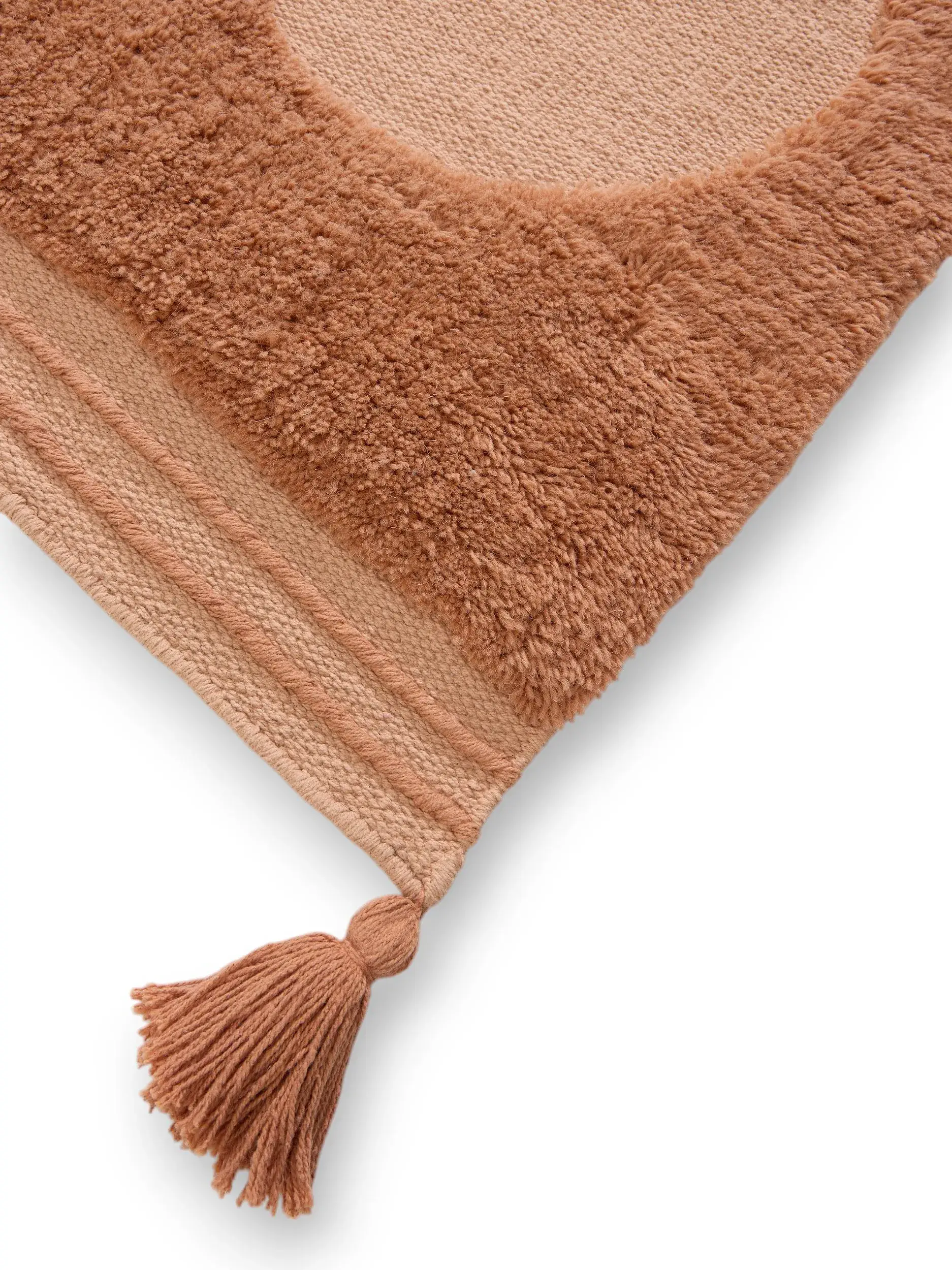 Rug made of 60% Baumwolle, 40% Wolle in Rosa with a 60% Baumwolle, 40% Wolle high pile by Lytte