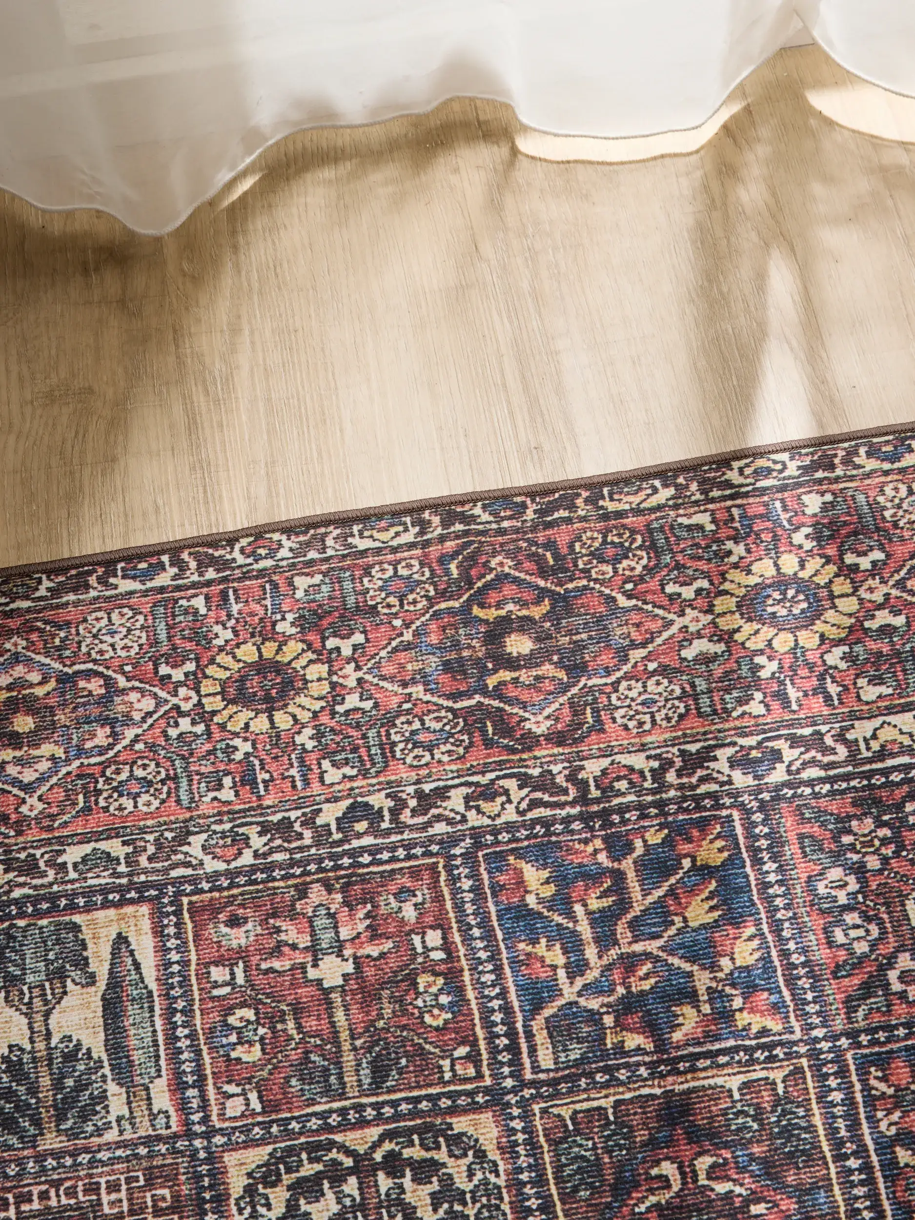 Rug made of 100% Polyester in Multicolour with a 100% Polyester high pile by benuta Basic