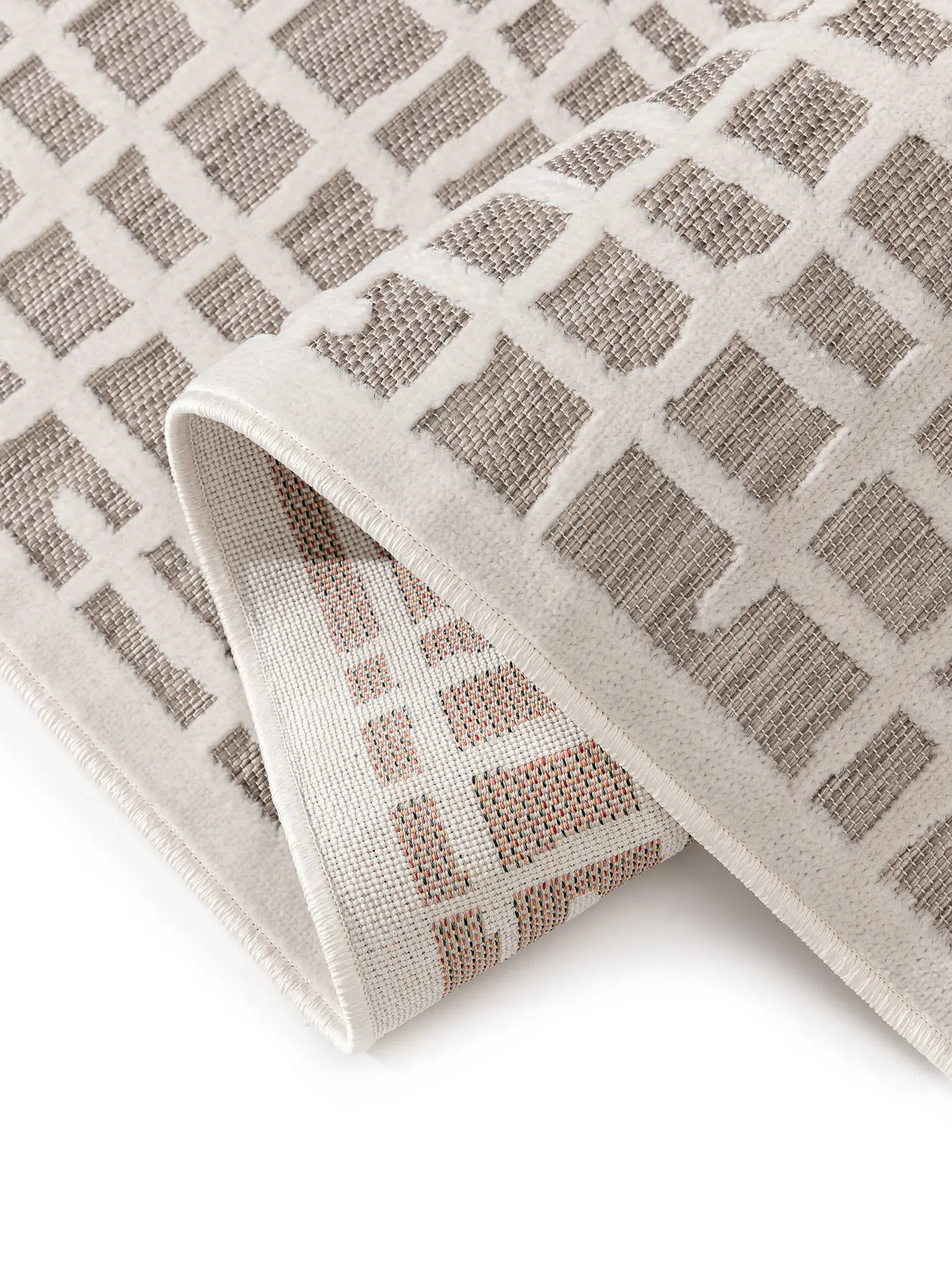 Rug made of 100% Polypropylen in Beige with a 100% Polypropylen high pile by benuta Basic