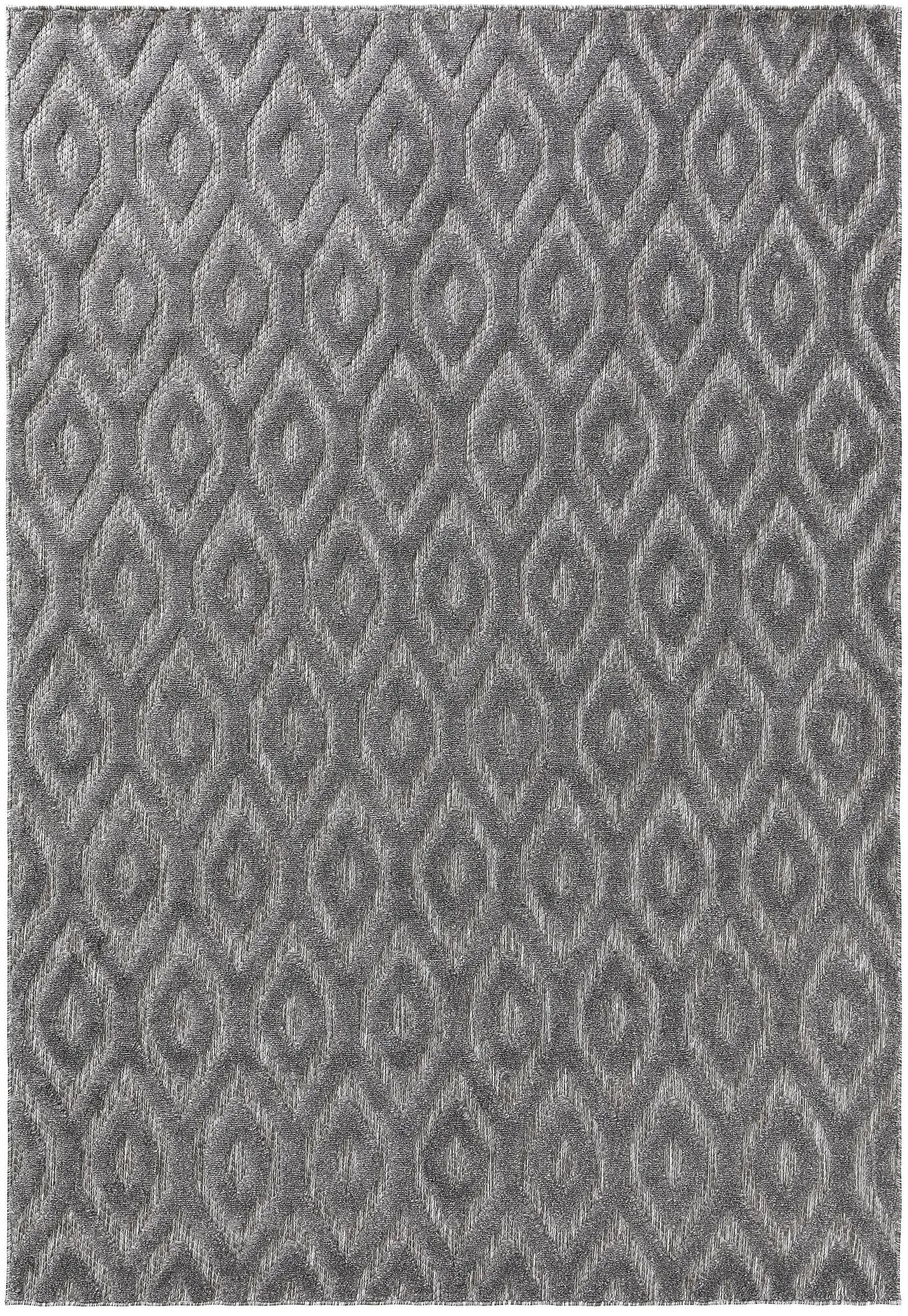 Rug made of 100% Polypropylen in Grey with a 100% Polypropylen high pile by benuta