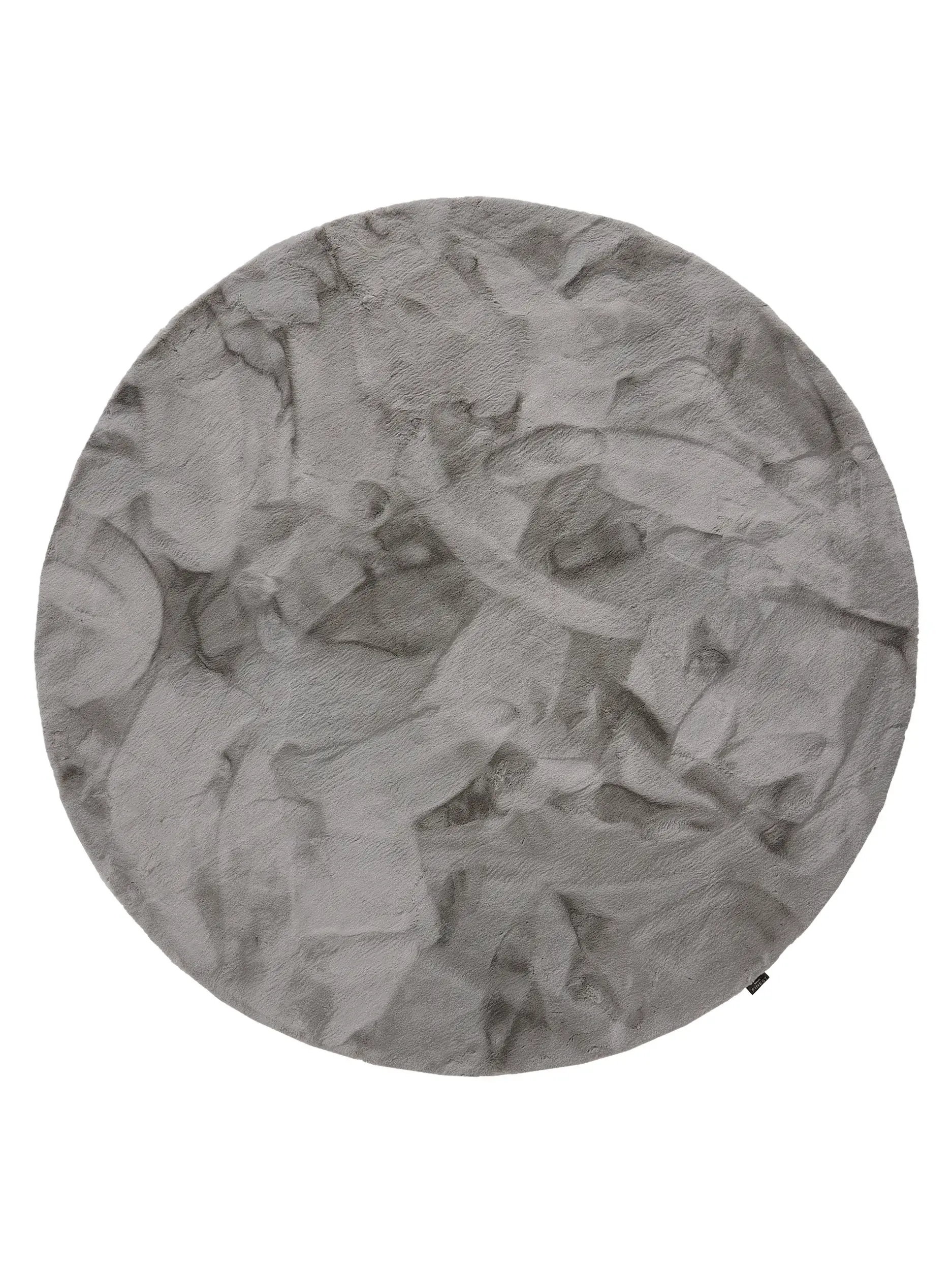 Teppich aus 100% Polyester in Grau mit 100% Polyester hohem Flor von benuta Finest