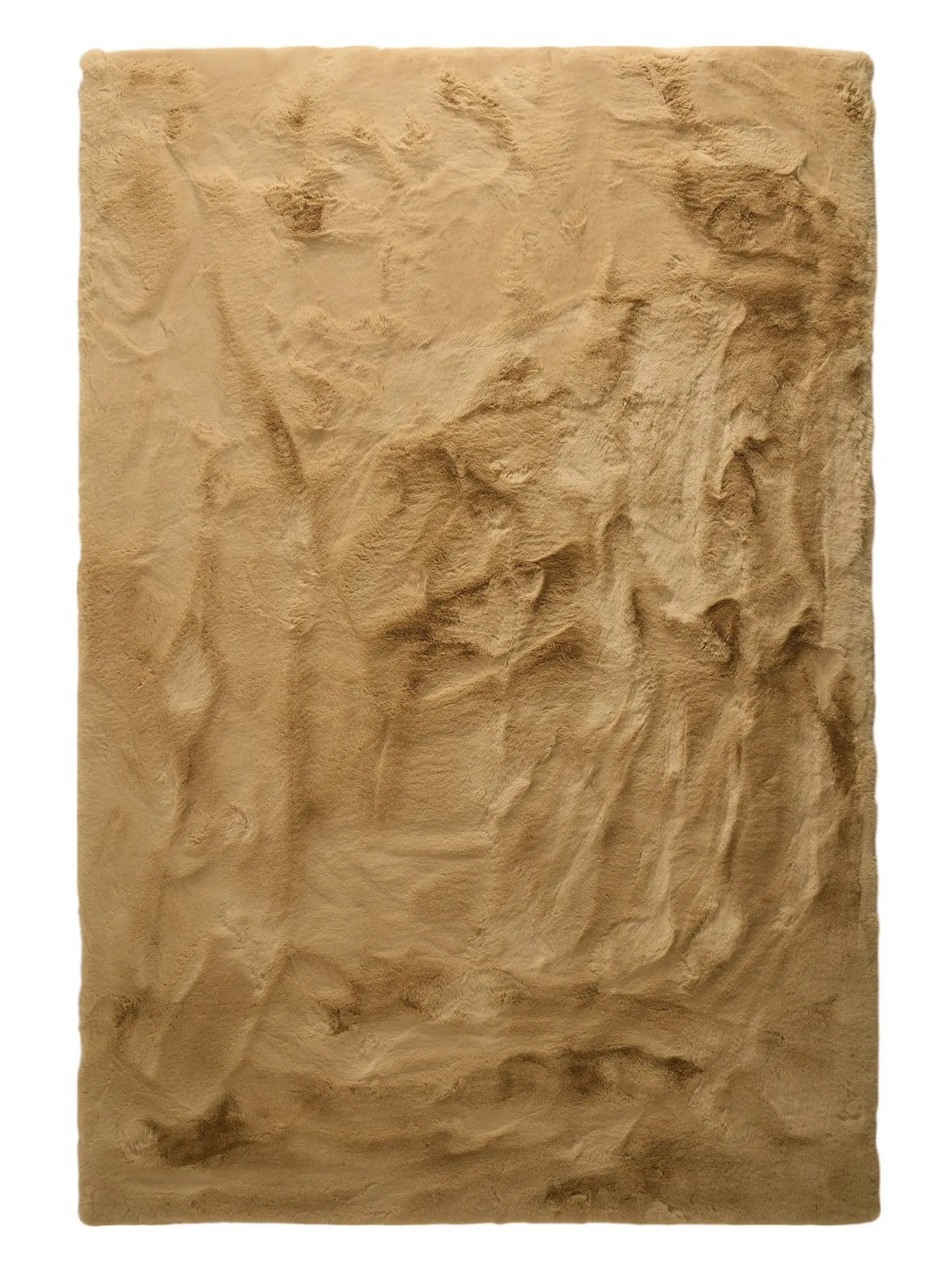 Rug made of 100% Polyester in Brown with a 100% Polyester high pile by benuta Finest