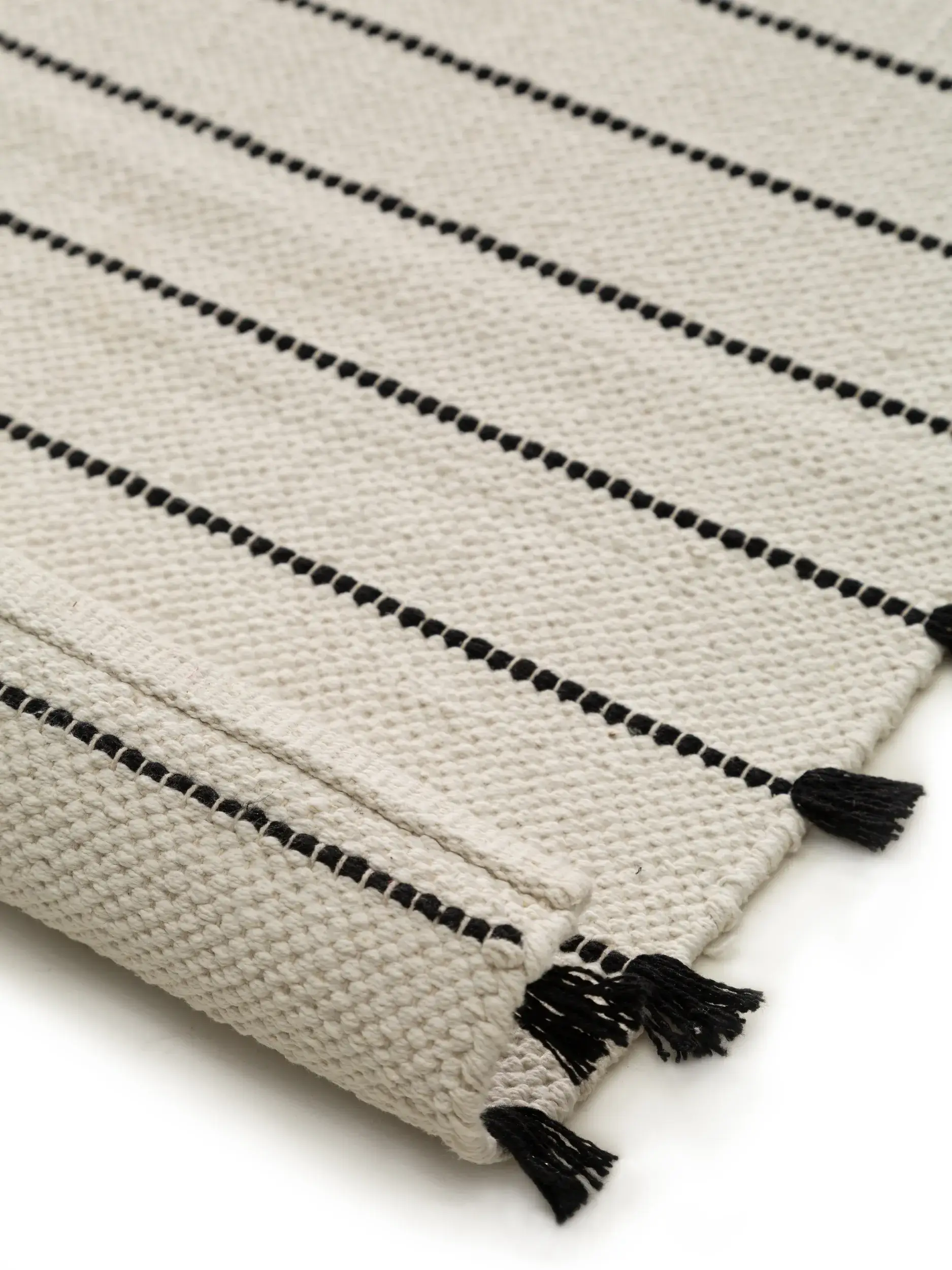 Alfombra de 100% Algodón en Blanco con un pelo de {{Placeholder_Pile Height}} de altura de benuta POP