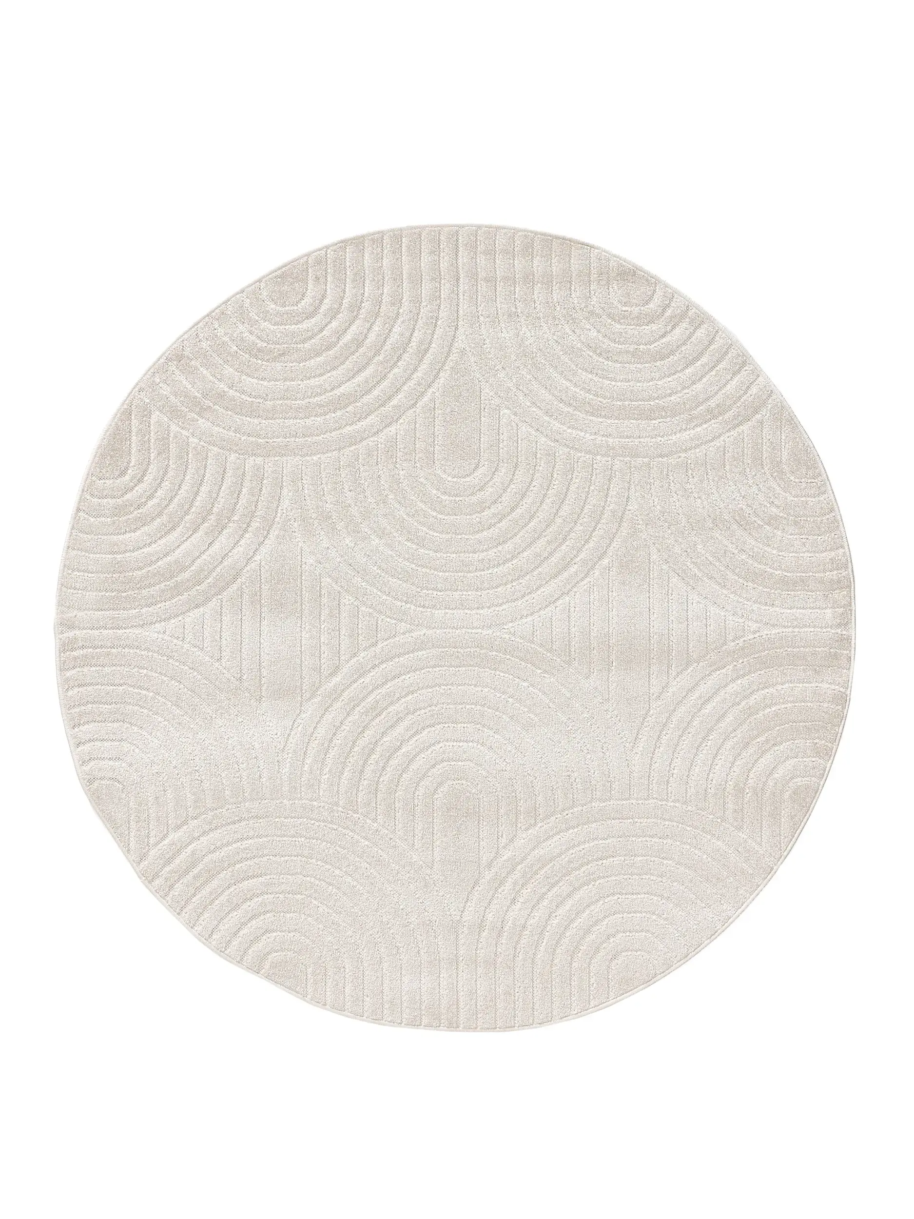 In- & Outdoor-Teppich rund Mars Cream von 