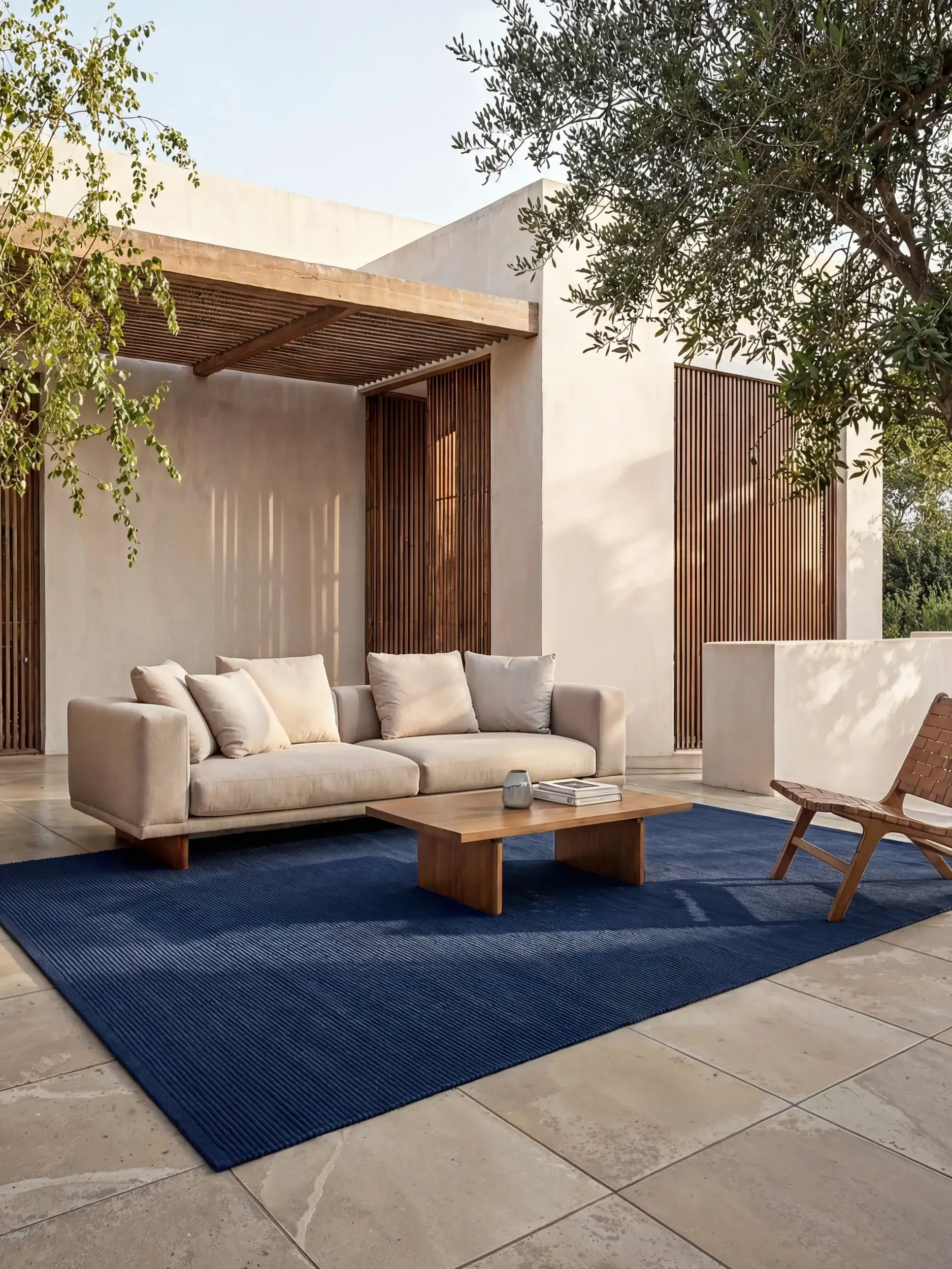 Teppich Arvea aus 100% Polyester (recyceltes PET) in  von benuta Pure