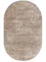 Viskoseteppich Oval Nela Taupe