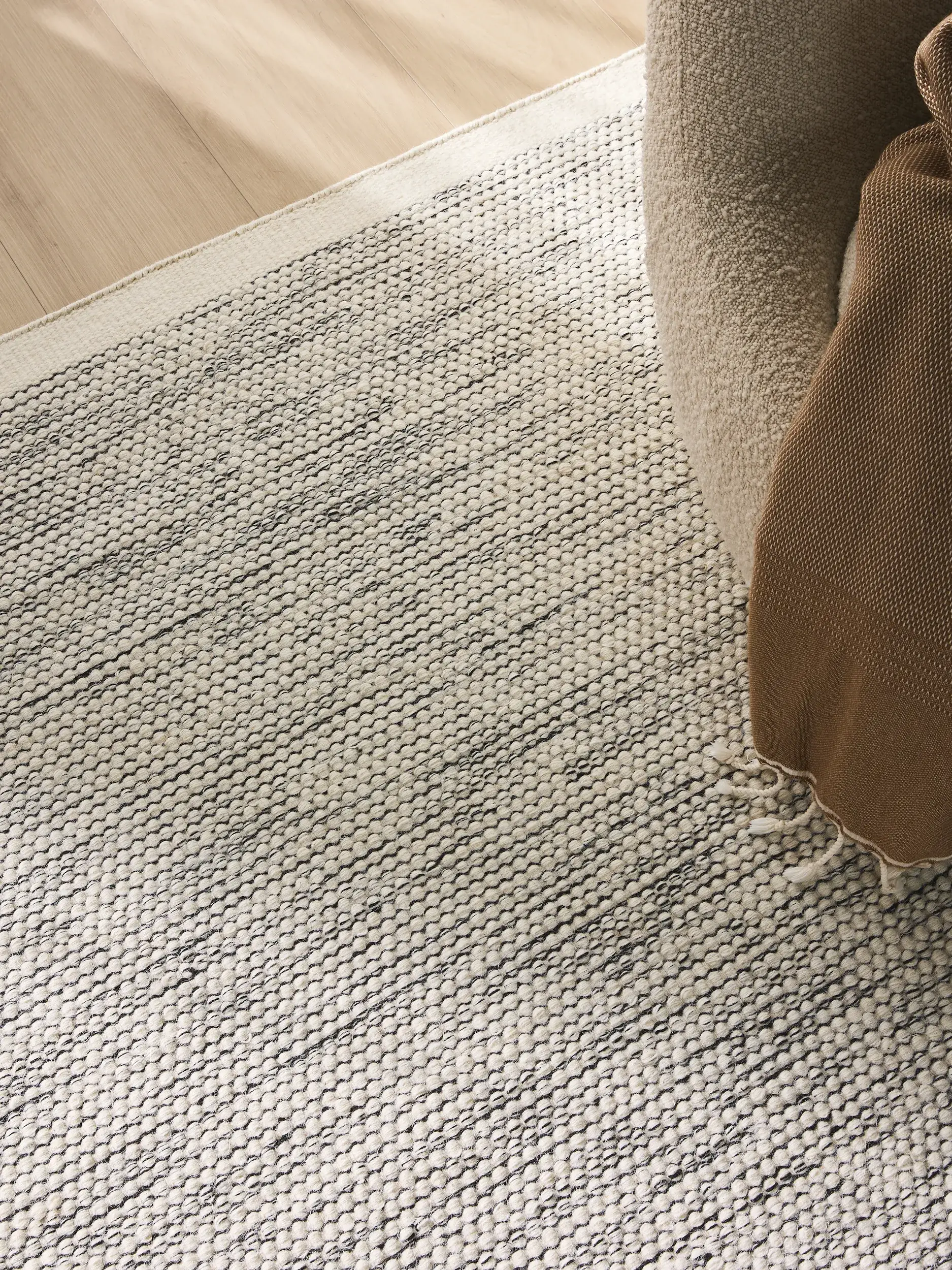Teppich Rocco aus 80% Wolle, 20% Baumwolle in Beige von benuta Pure