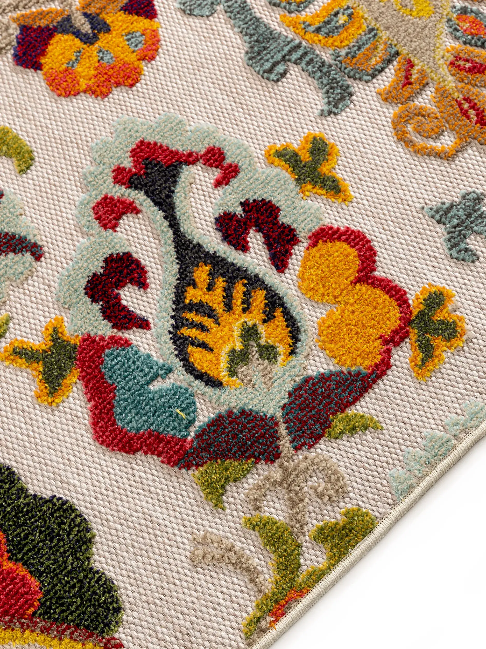 Rug made of 100% Polypropylen in Multicolour with a 100% Polypropylen high pile by benuta Nest