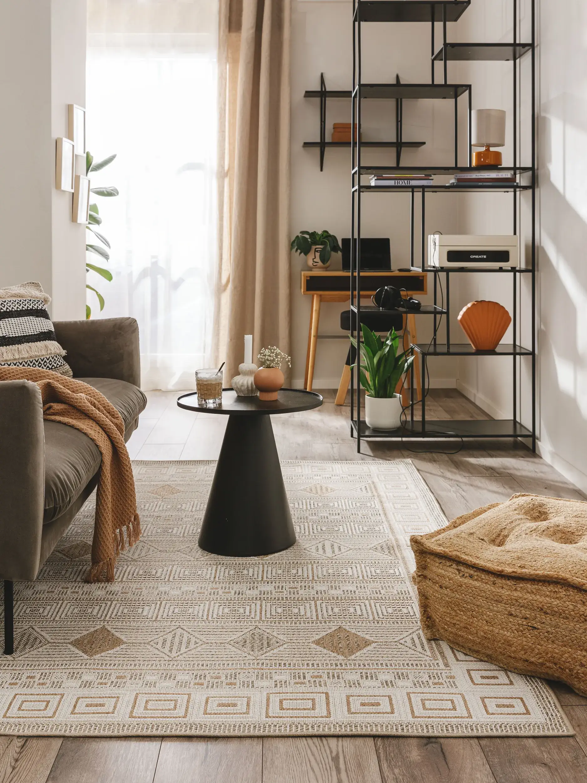 Teppich aus 100% Polypropylen in Multicolor mit 100% Polypropylen hohem Flor von benuta Pop