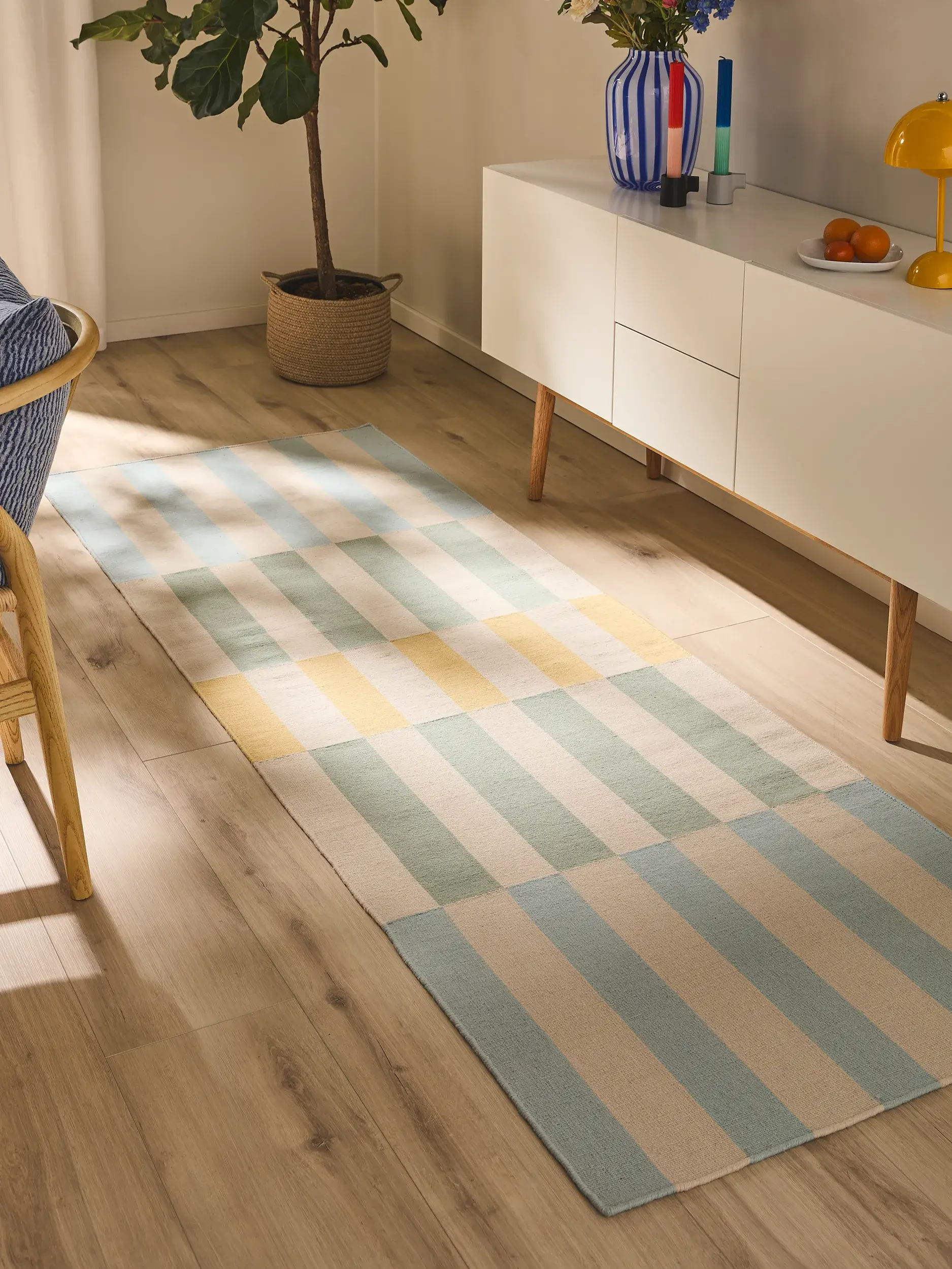 Teppich aus 100% Wool in Blue mit 100% Wool hohem Flor von benuta Nest