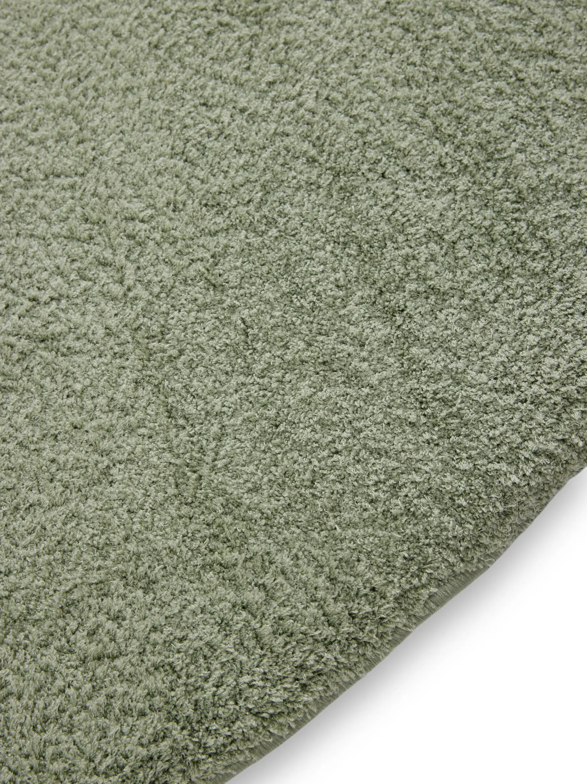 Teppich aus 100% Polyester (Microfiber) in Grün mit 100% Polyester (Microfiber) hohem Flor von benuta Nest