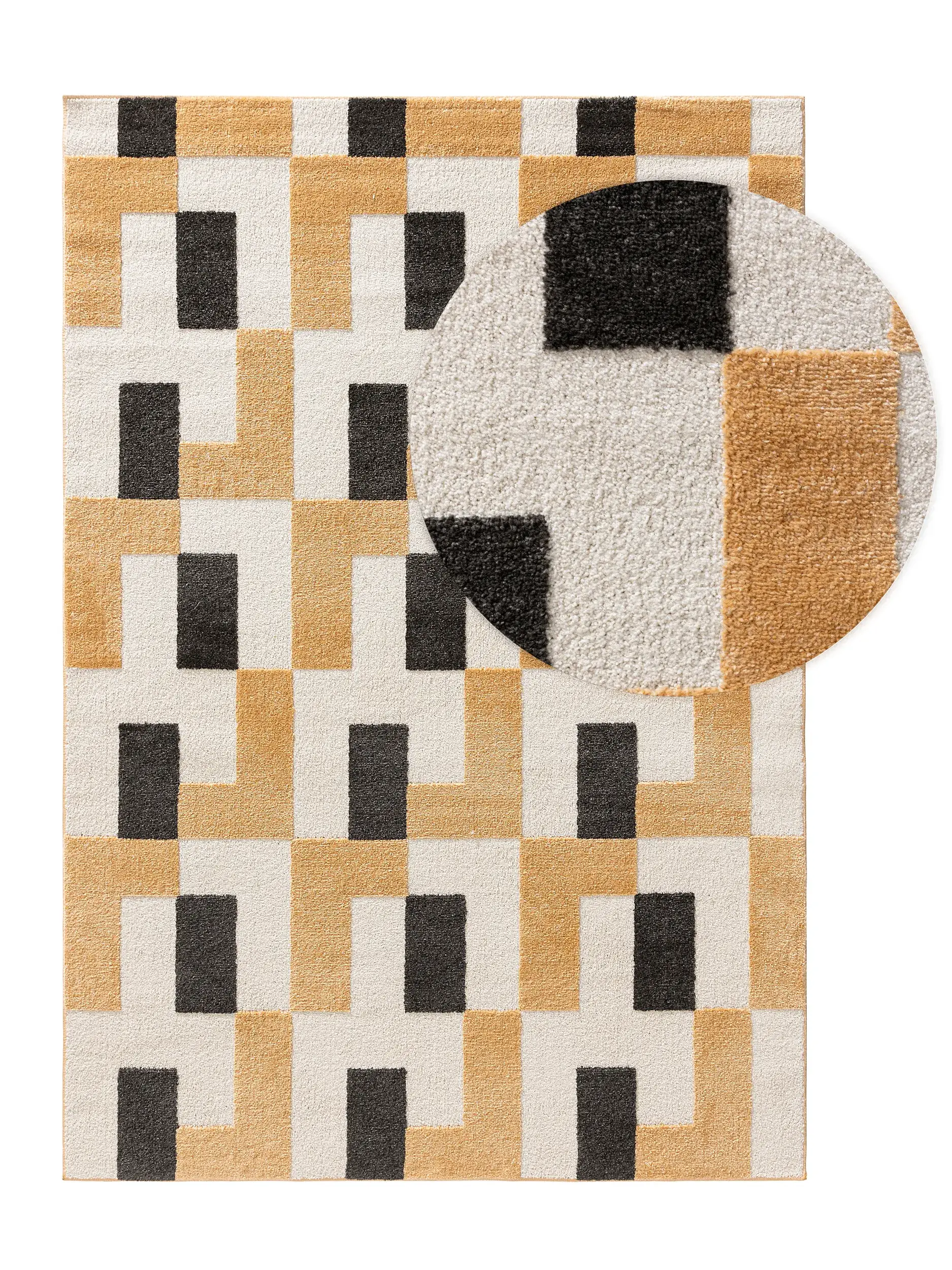 Rug made of 80% Polypropylen, 20% Polyester in Multicolour with a 80% Polypropylen, 20% Polyester high pile by benuta Pop