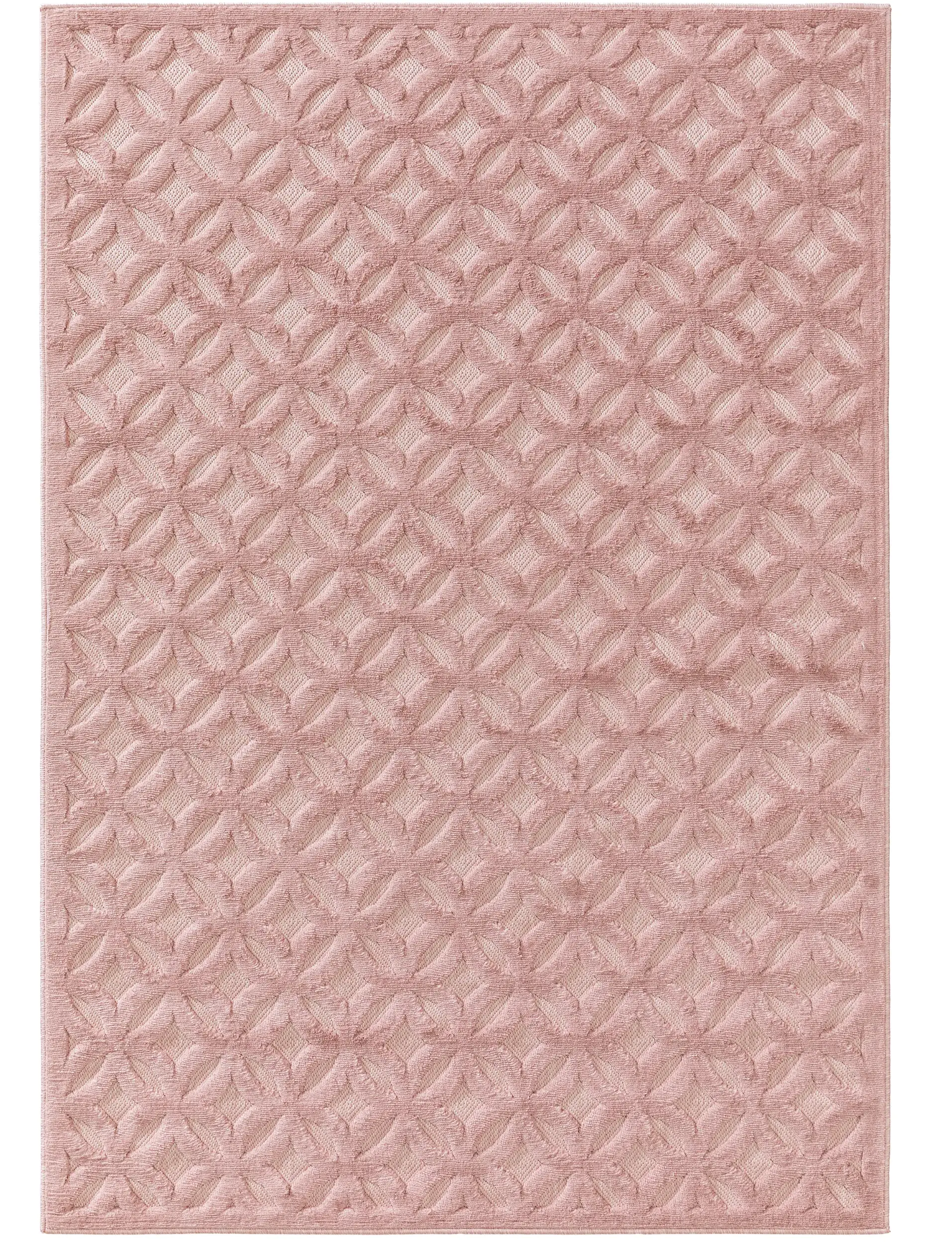Rug made of 100% Polypropylen in Rosa with a 100% Polypropylen high pile by benuta Nest