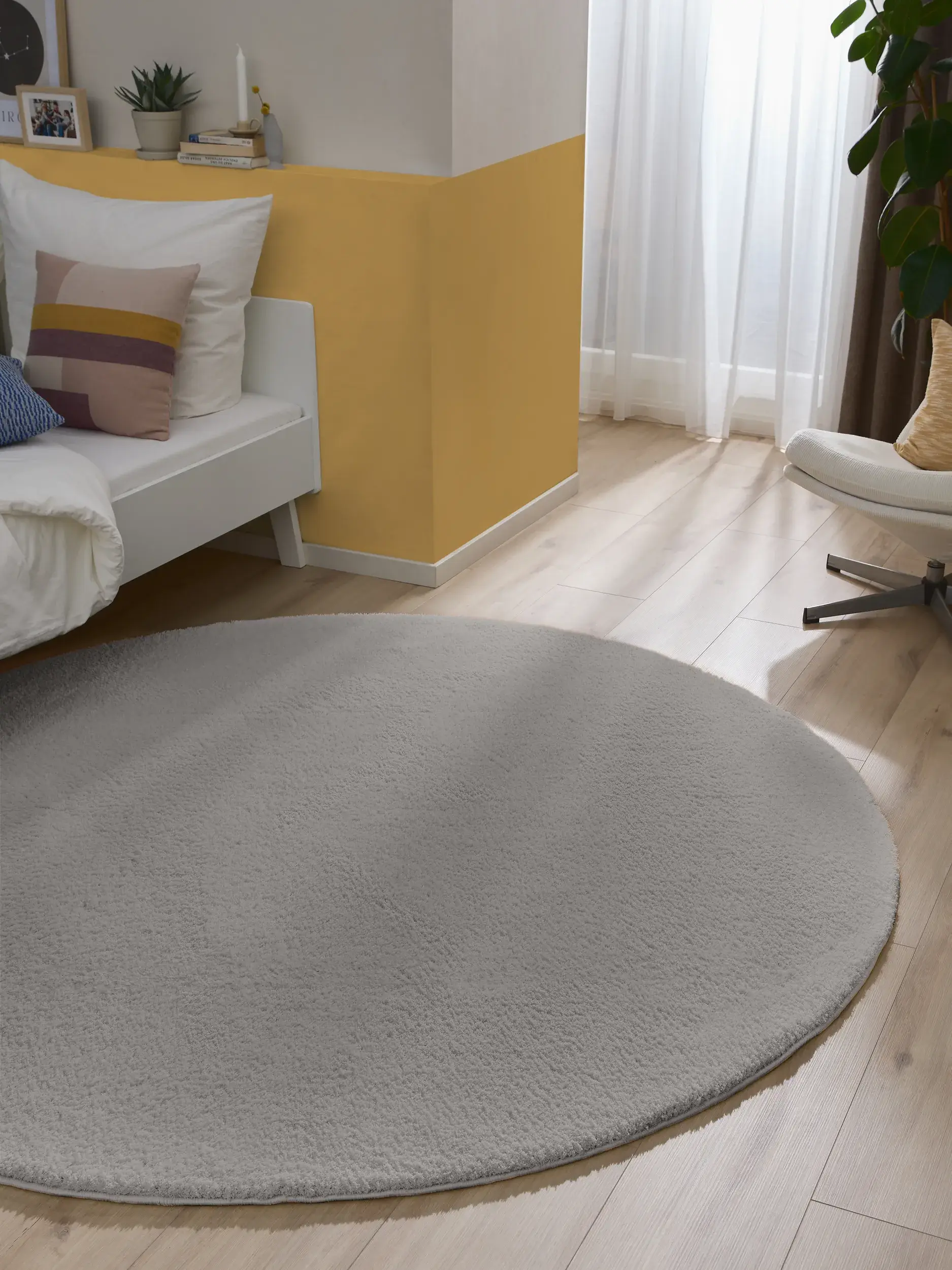 Rug Soda made of 100% Polyester (Microfiber) in Grey by benuta Nest