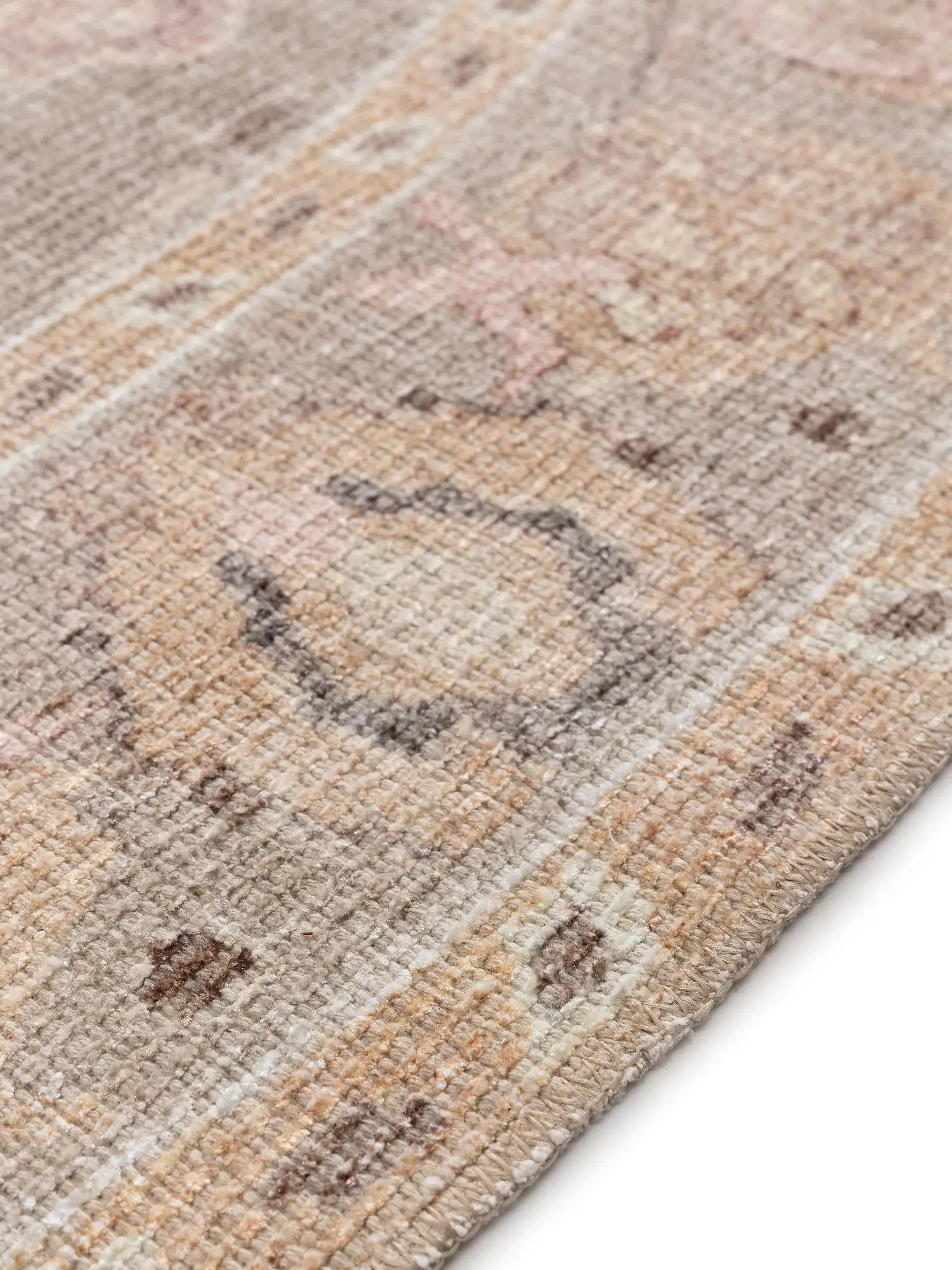 Rug made of 50% Polyester, 50% Polycotton in Beige with a 50% Polyester, 50% Polycotton high pile by benuta Nest