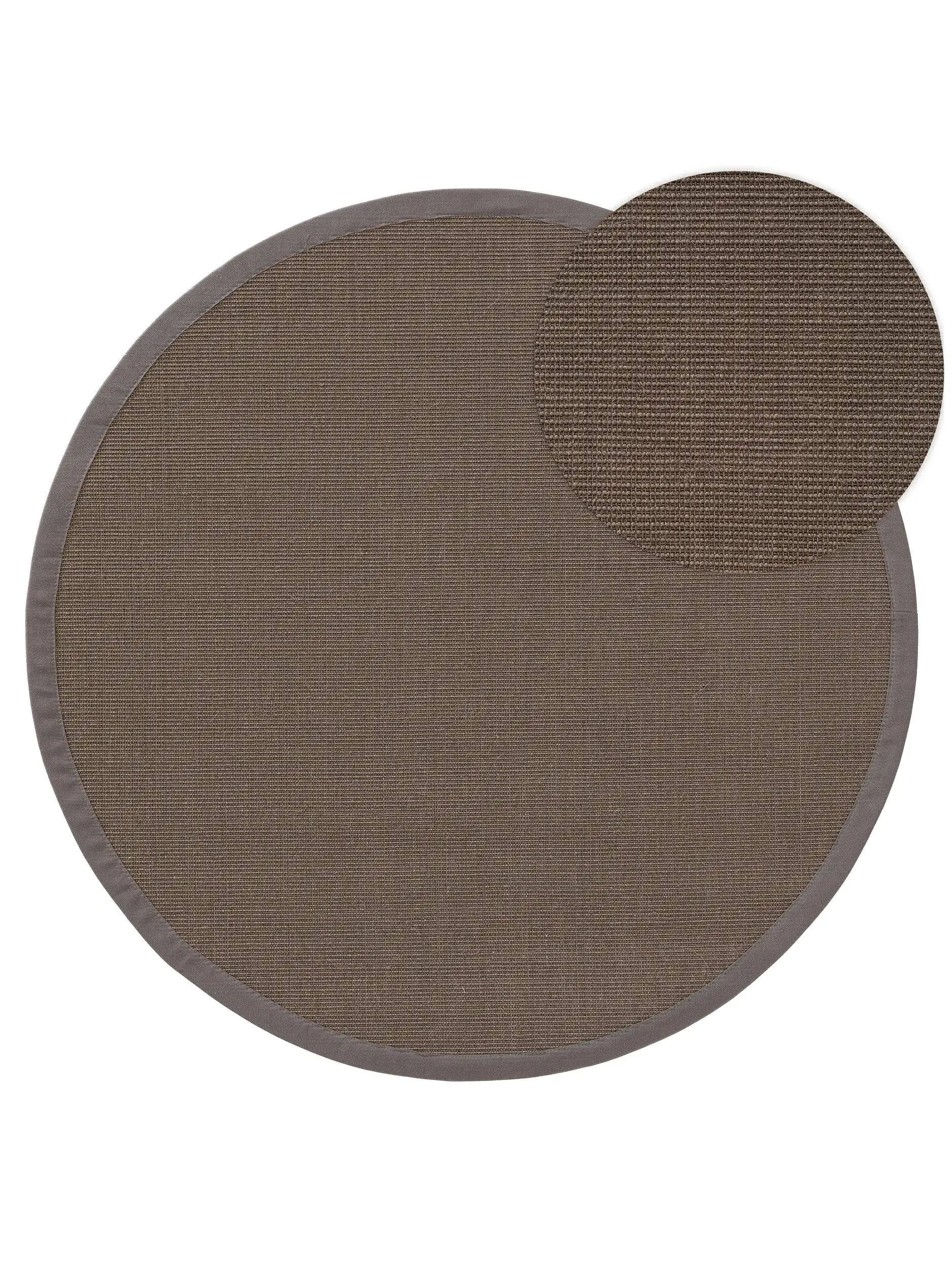 Teppich aus 100% Sisal in Grau mit 100% Sisal hohem Flor von benuta Nest