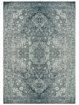 Tappeto a tessitura piatta Frencie Azzuro