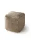 Handgefertigter Woll-Pouf Rocco Taupe