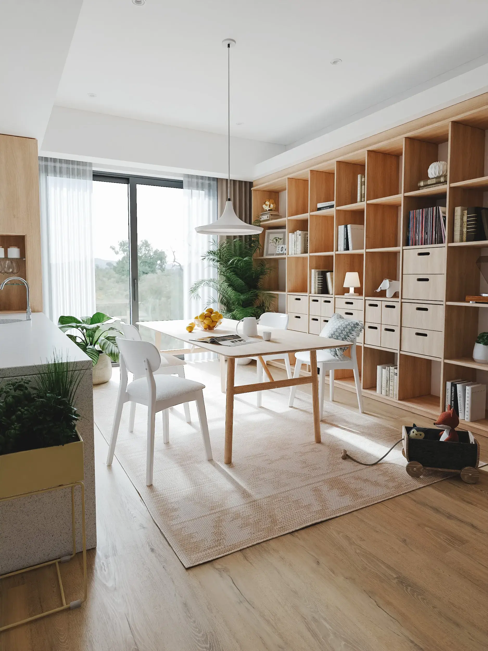 Rug made of 100% Polypropylen in White with a 100% Polypropylen high pile by benuta Nest