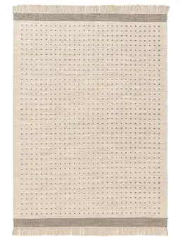 Wollteppich Bahati Schwarz/Weiß