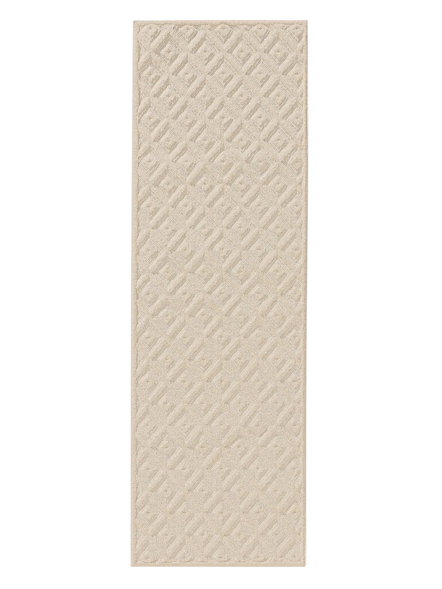 Rug made of 100% Polypropylen in White with a 100% Polypropylen high pile by benuta Basic