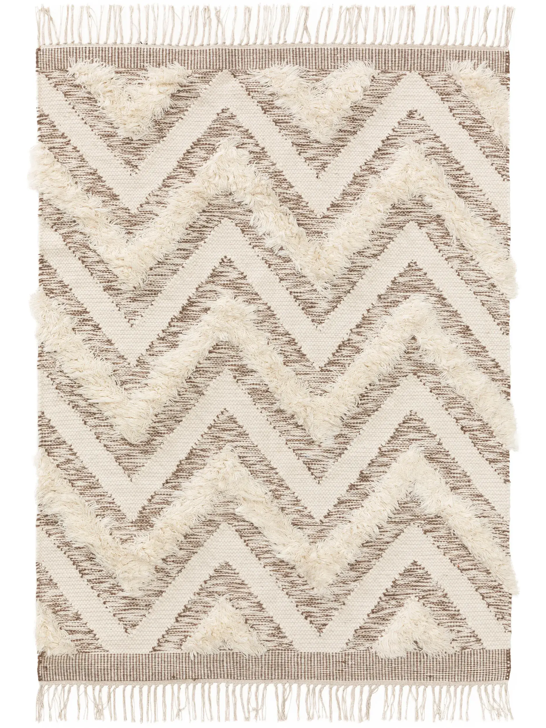Teppich Mysa aus 80% Wolle, 20% Baumwolle in Beige von Lytte