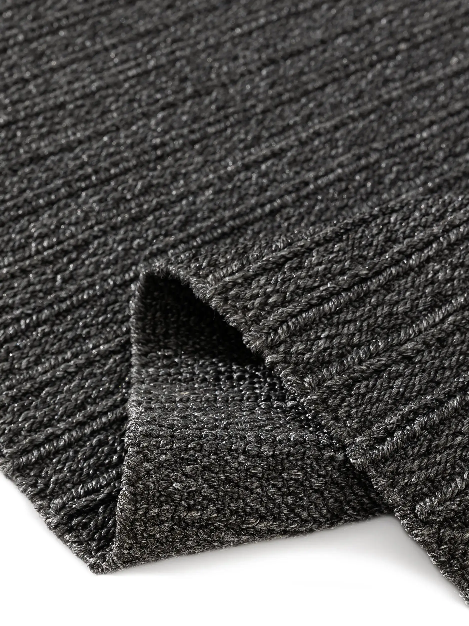 Teppich aus 100% Polypropylen in Grau mit 100% Polypropylen hohem Flor von benuta Finest