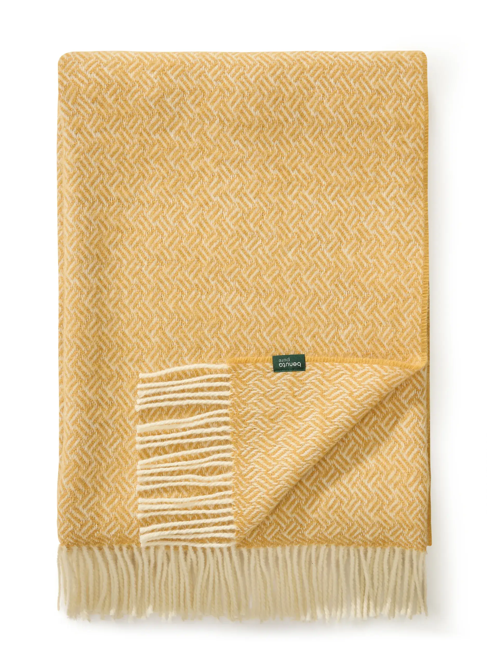 Wolldecke Bianca Gelb von benuta Pure